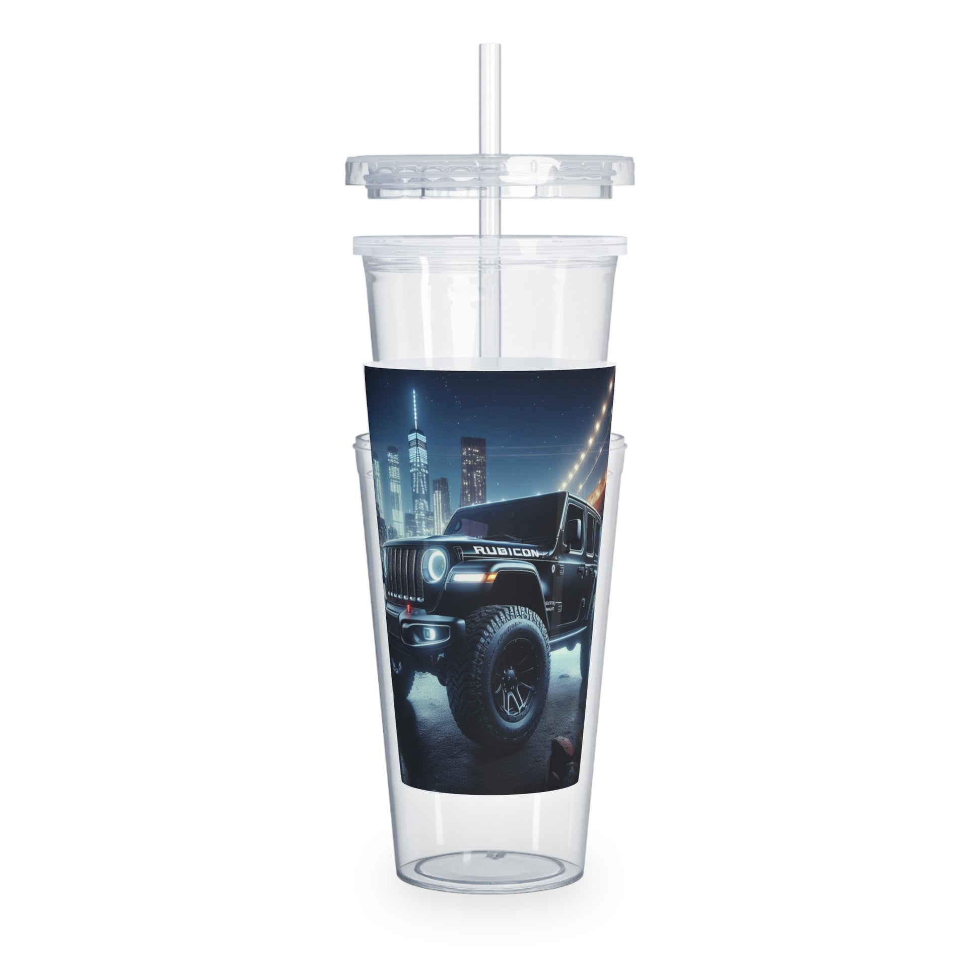 Black Rubicon Tumbler with Straw Mug Printify   