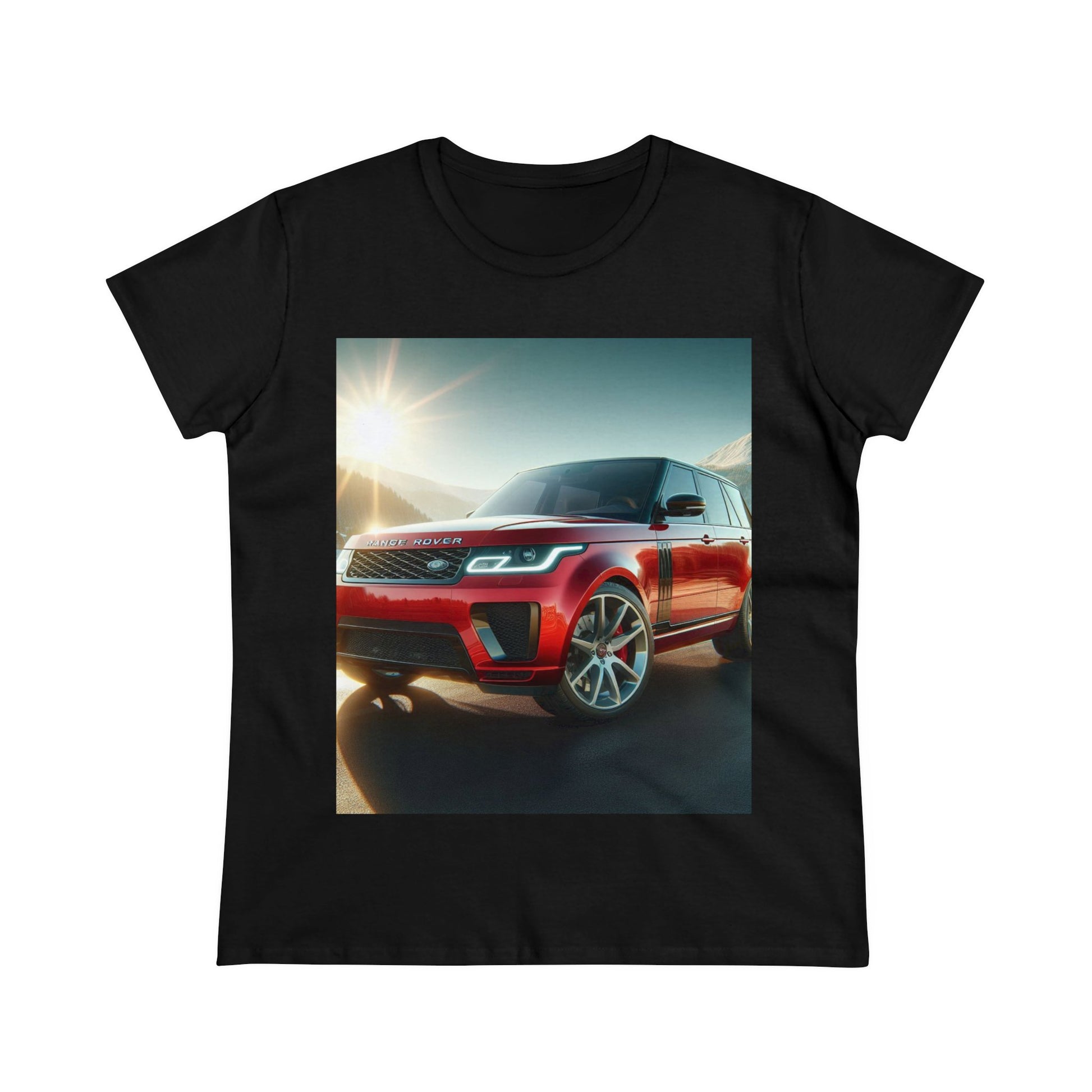 Red Range Rover T-Shirt T-Shirt Printify Black S 