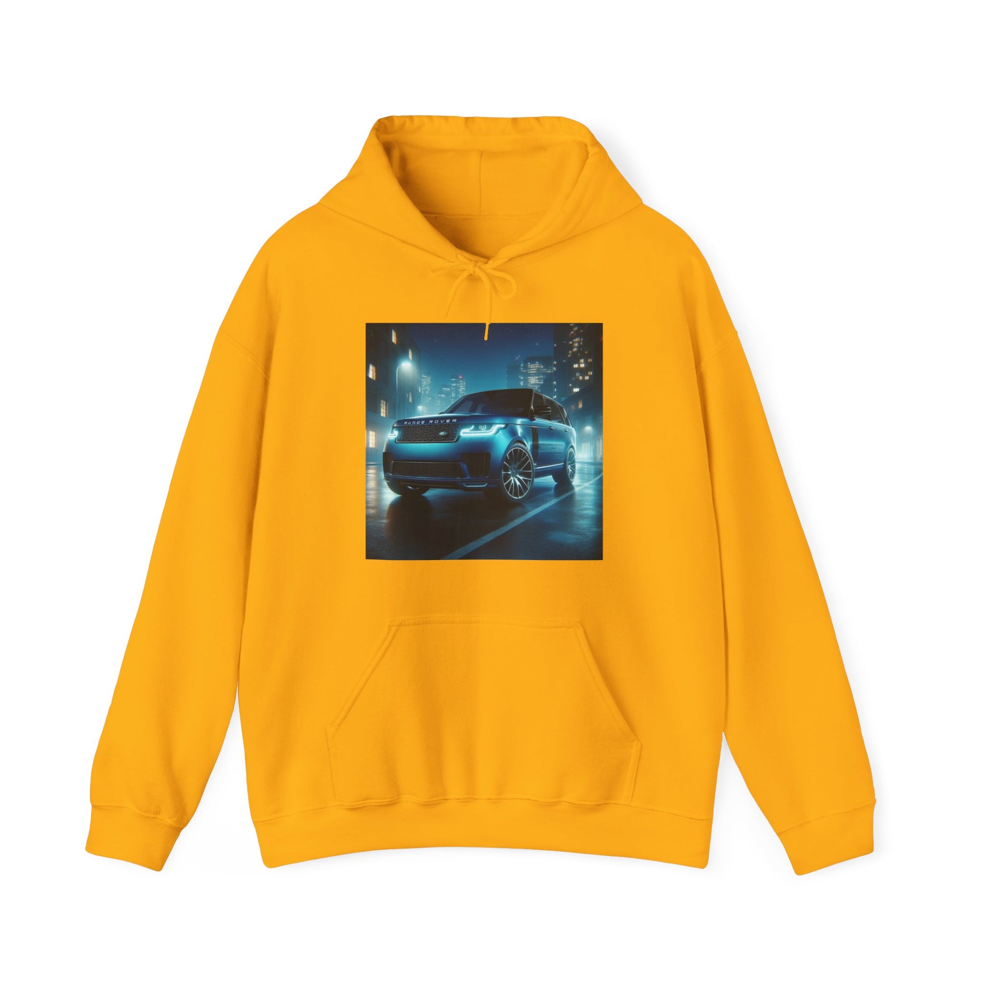 Blue Range Rover Hoodie Hoodie Printify Gold S 