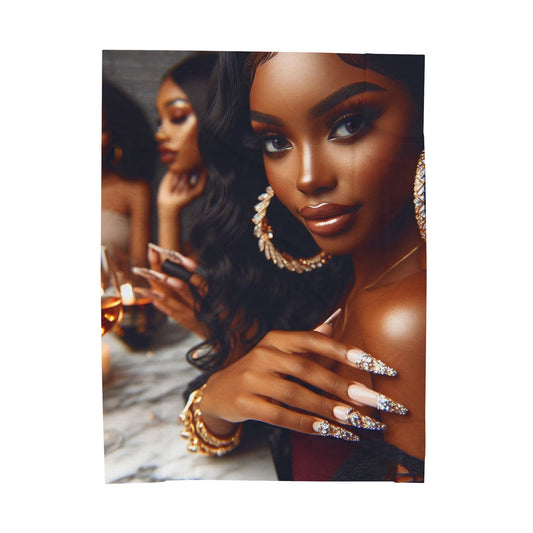 Wine Down Plush Blanket blankets Printify 60" × 80"  