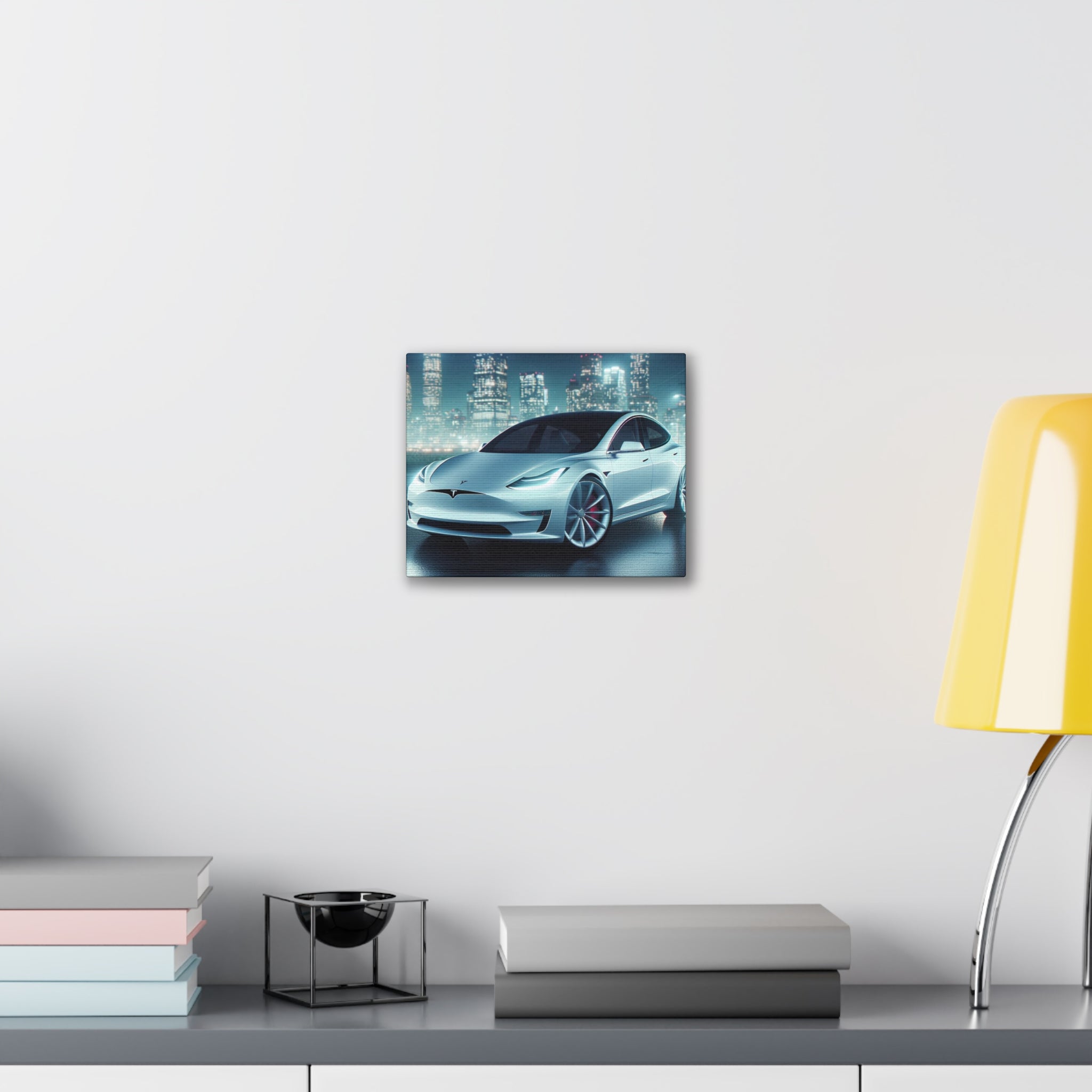 White Tesla Canvas Canvas Printify 10" x 8" (Horizontal) 0.75'' 