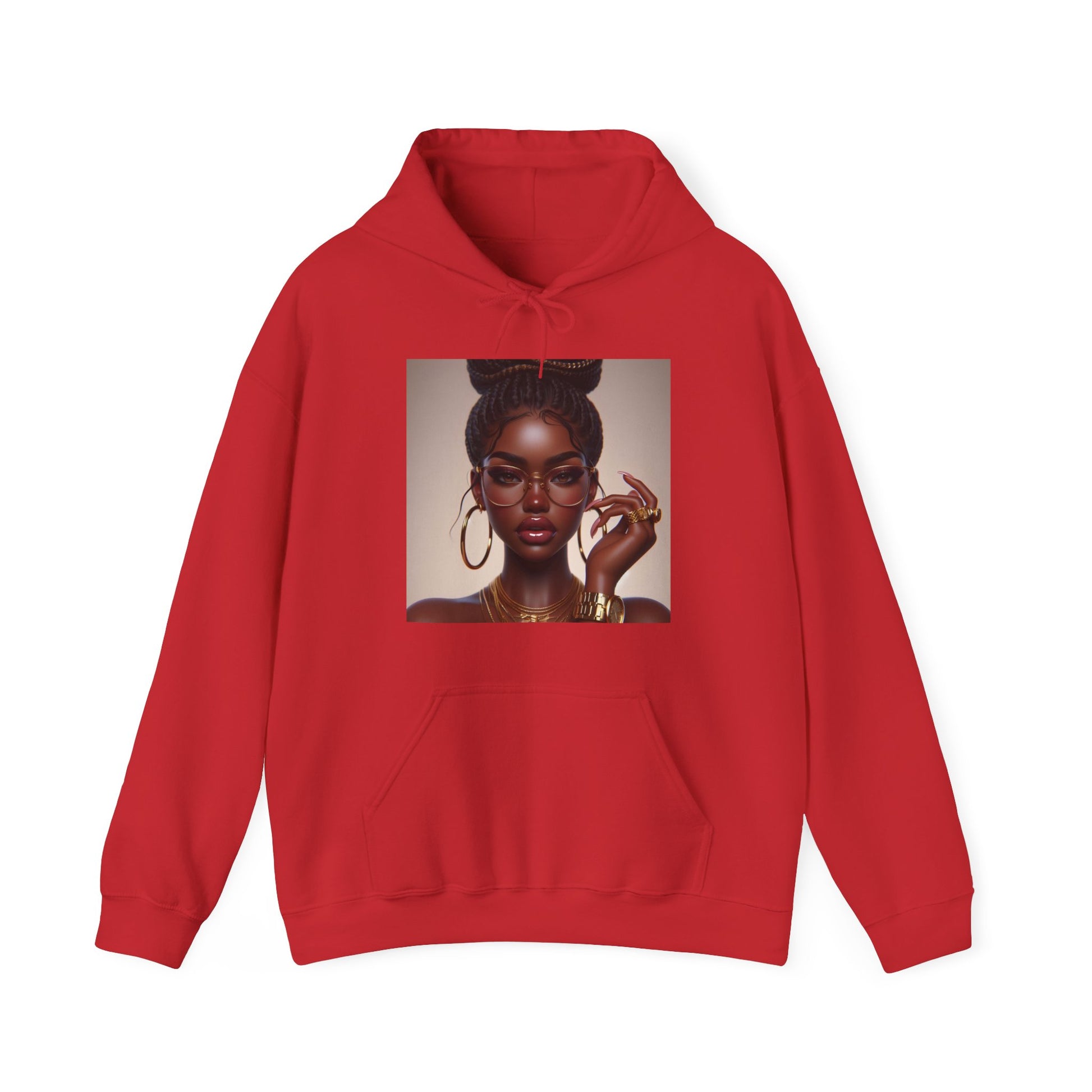 Chocolate Gold Hoodie Hoodie Printify Red S 