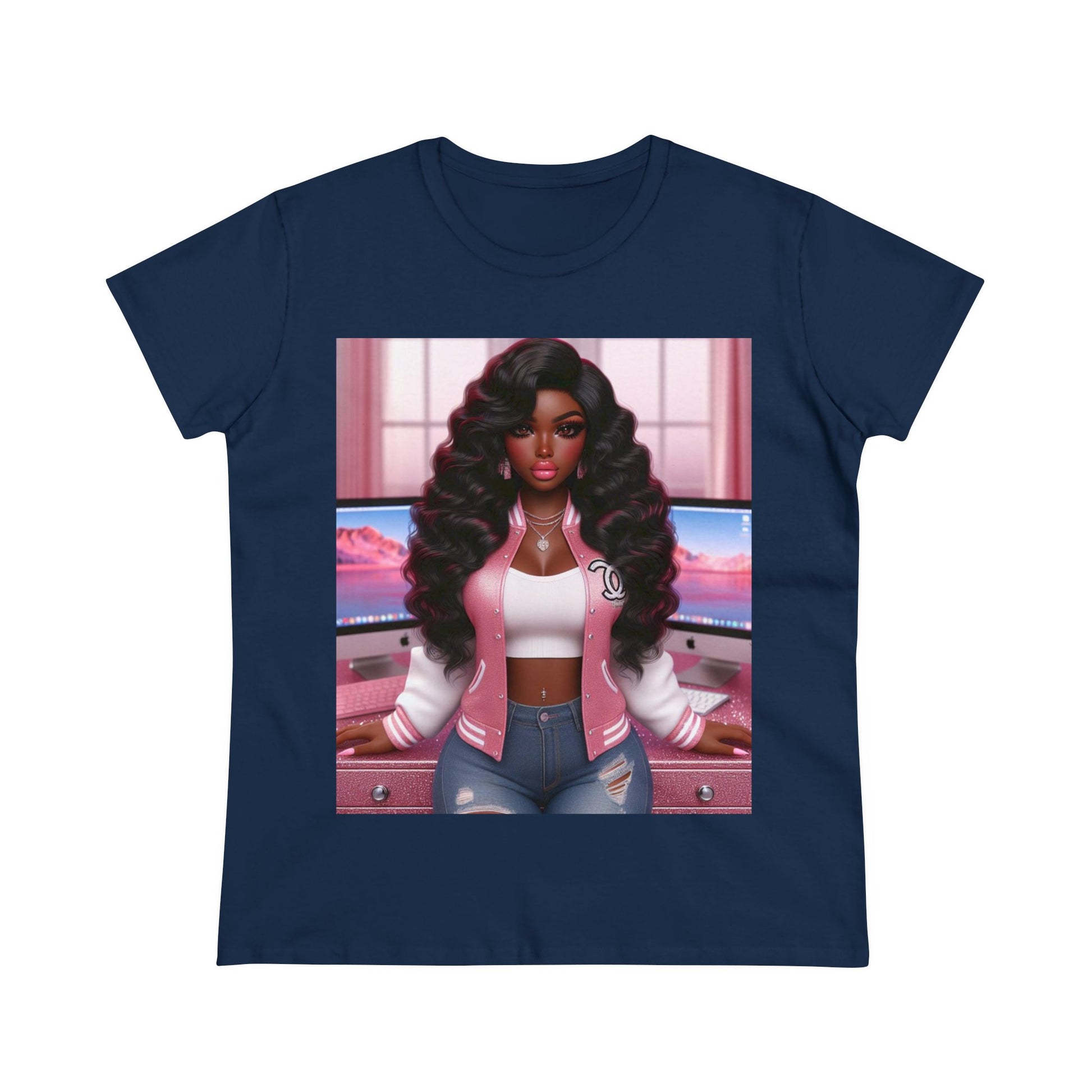 Pink Everything T-Shirt T-Shirt Printify Navy S 