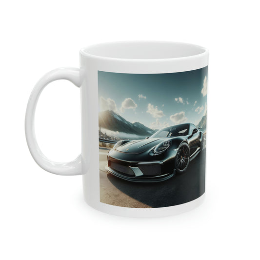 Black Porsche Mug Mug Printify 11oz  