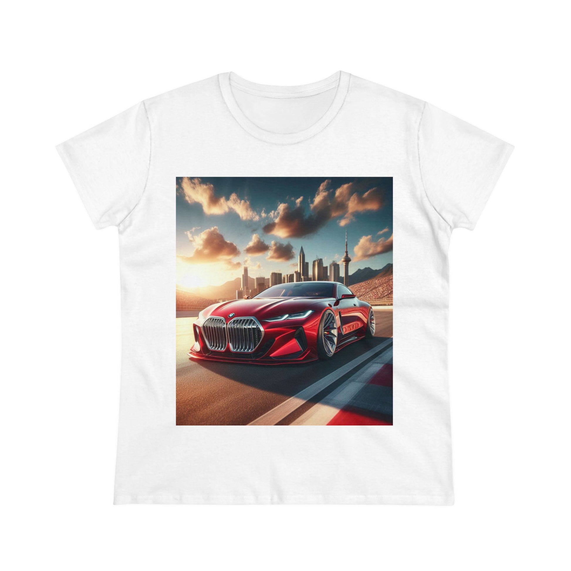 Red BMW T-Shirt T-Shirt Printify White S 