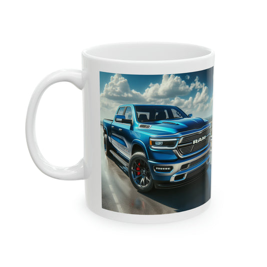 Blue Dodge Ram Mug Mug Printify 11oz  