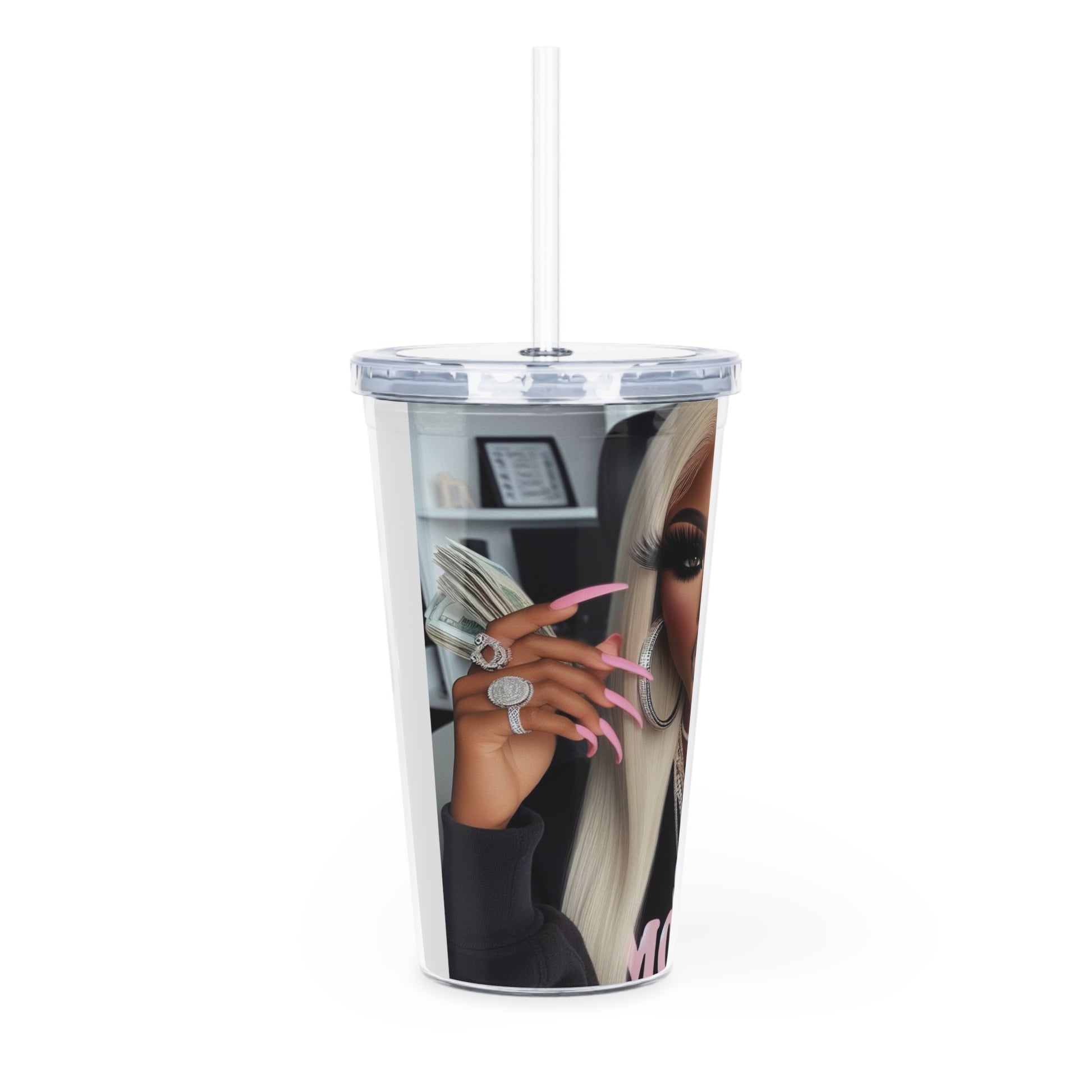 Money Tumbler with Straw Mug Printify   