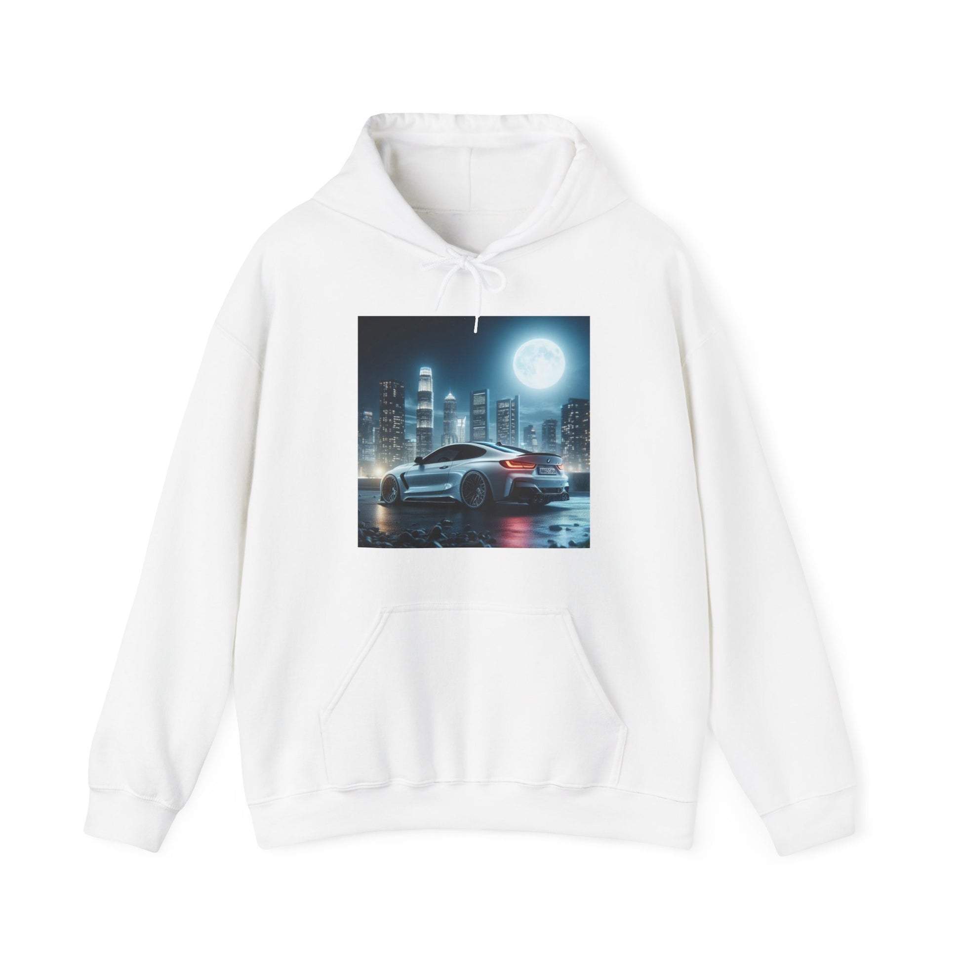 White BMW Hoodie Hoodie Printify White S 