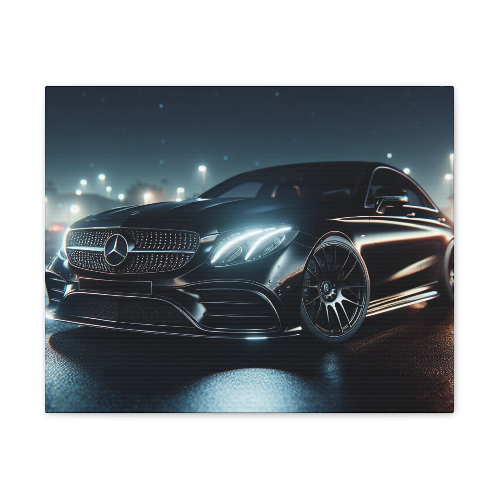 Black Mercedes Canvas Canvas Printify   