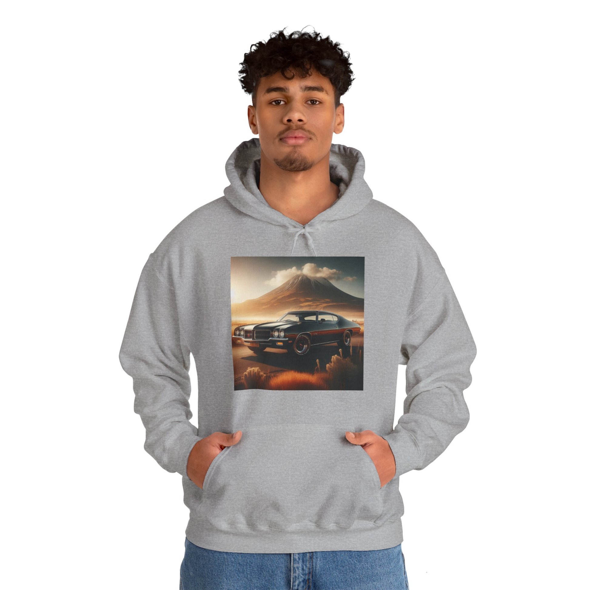 1972 Black Buick Gran Sport Hoodie Hoodie Printify   