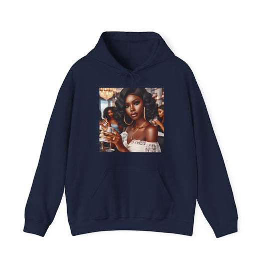 Wine Down Hoodie Hoodie Printify Navy S 
