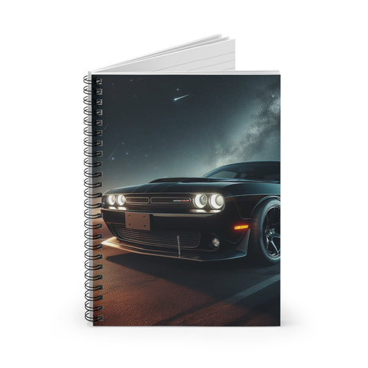 Black Challenger Spiral Notebook Men Notebooks Printify   