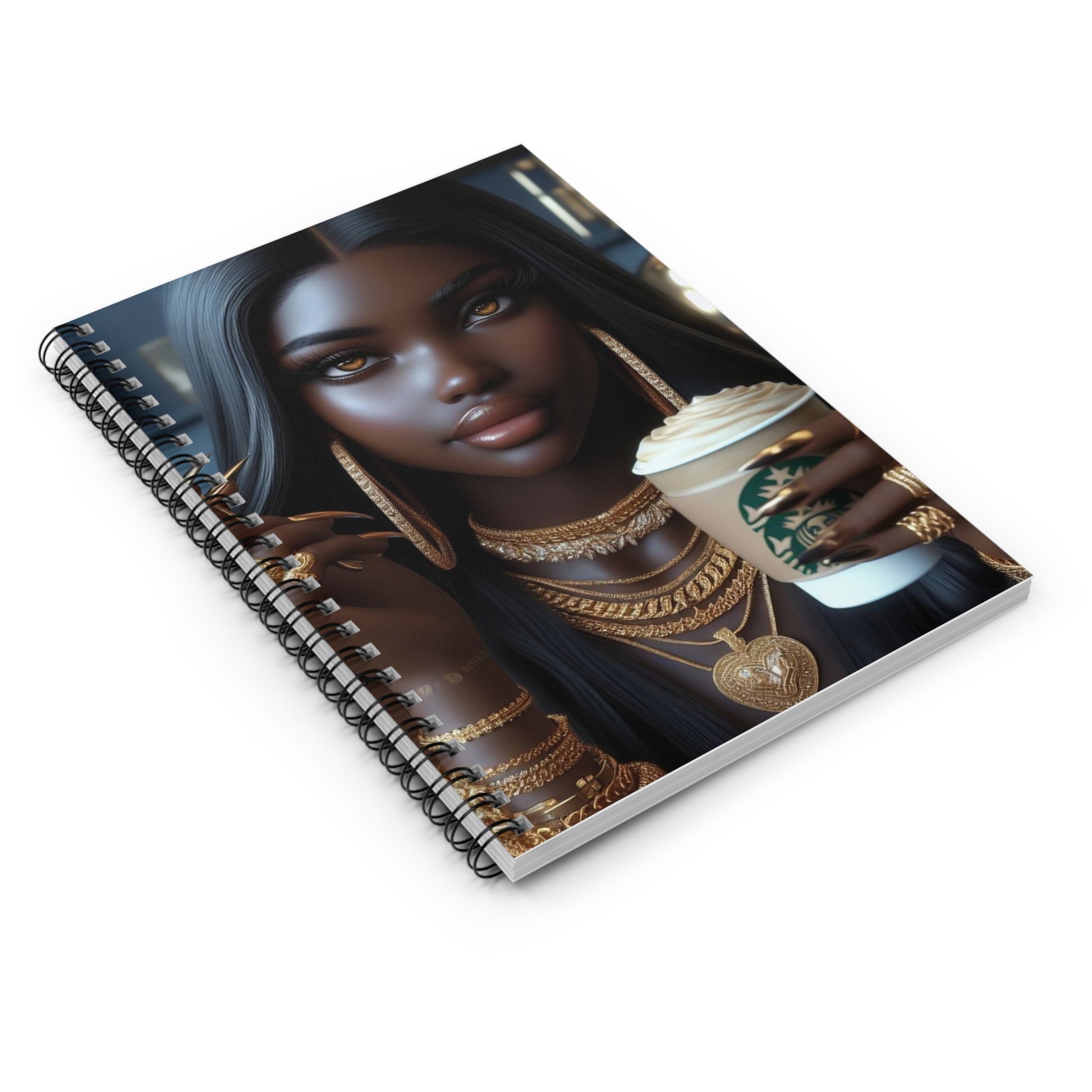 Elevated Coffee Spiral Notebook Paper products Printify   