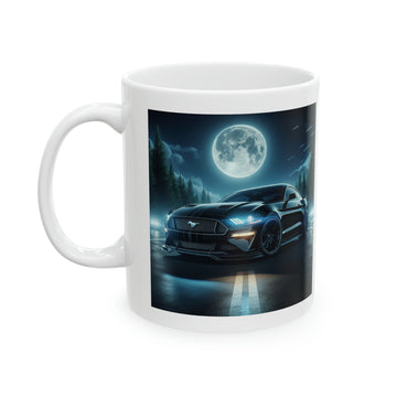 Black Mustang Mug Mug Printify 11oz  