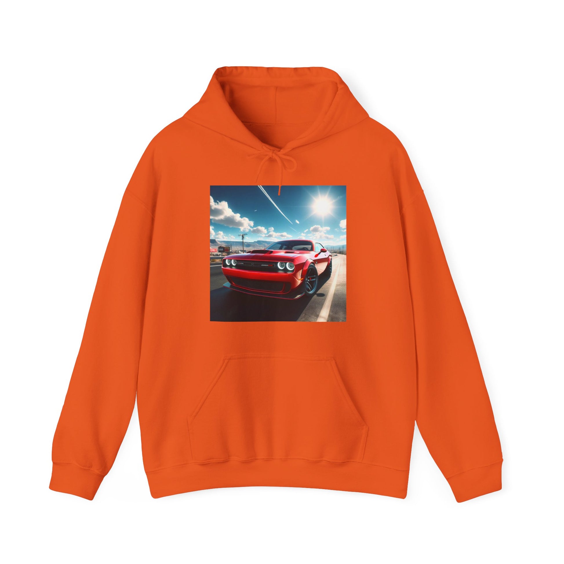 Red Challenger Hoodie Hoodie Printify Orange S 