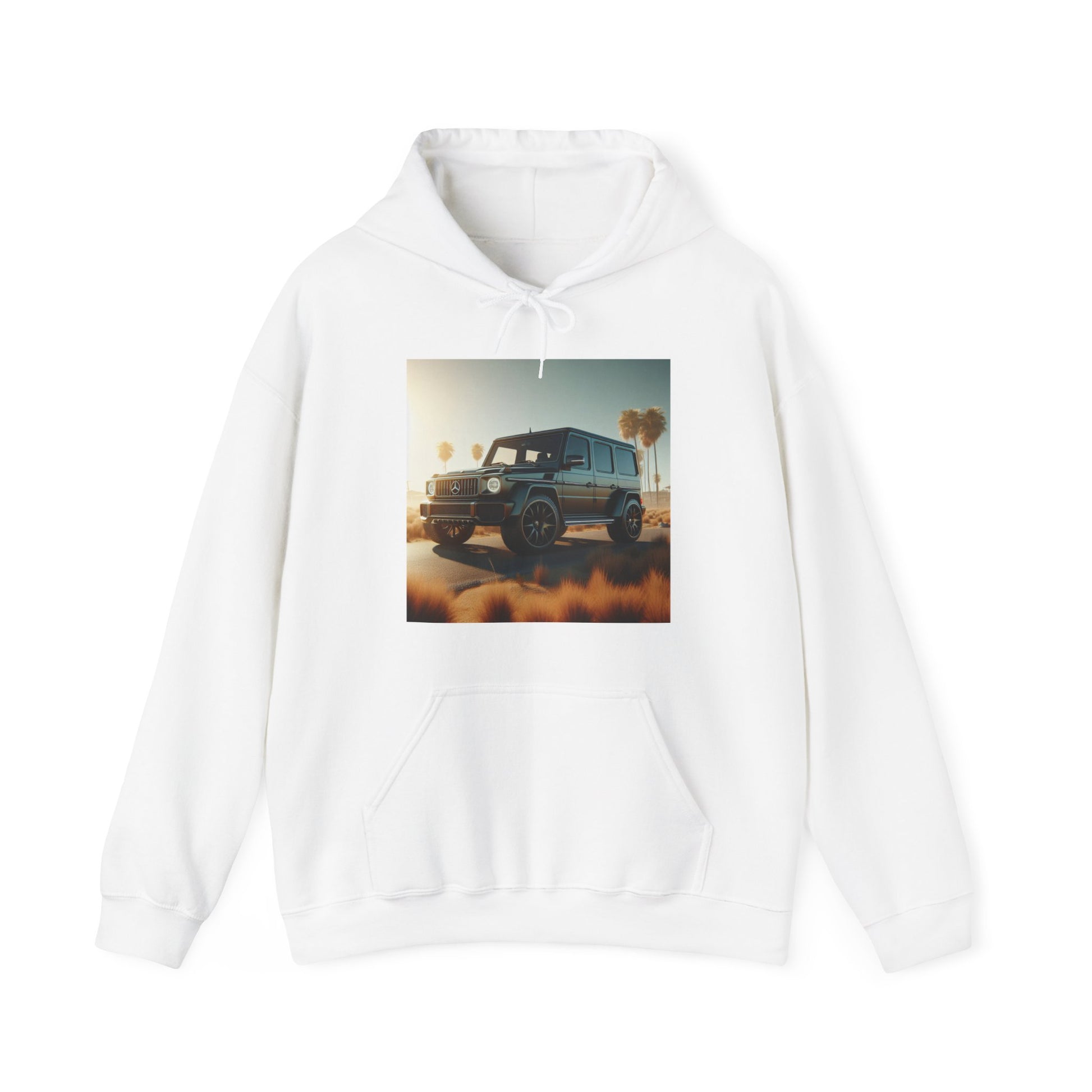 Black G-Wagon Hoodie Hoodie Printify White S 