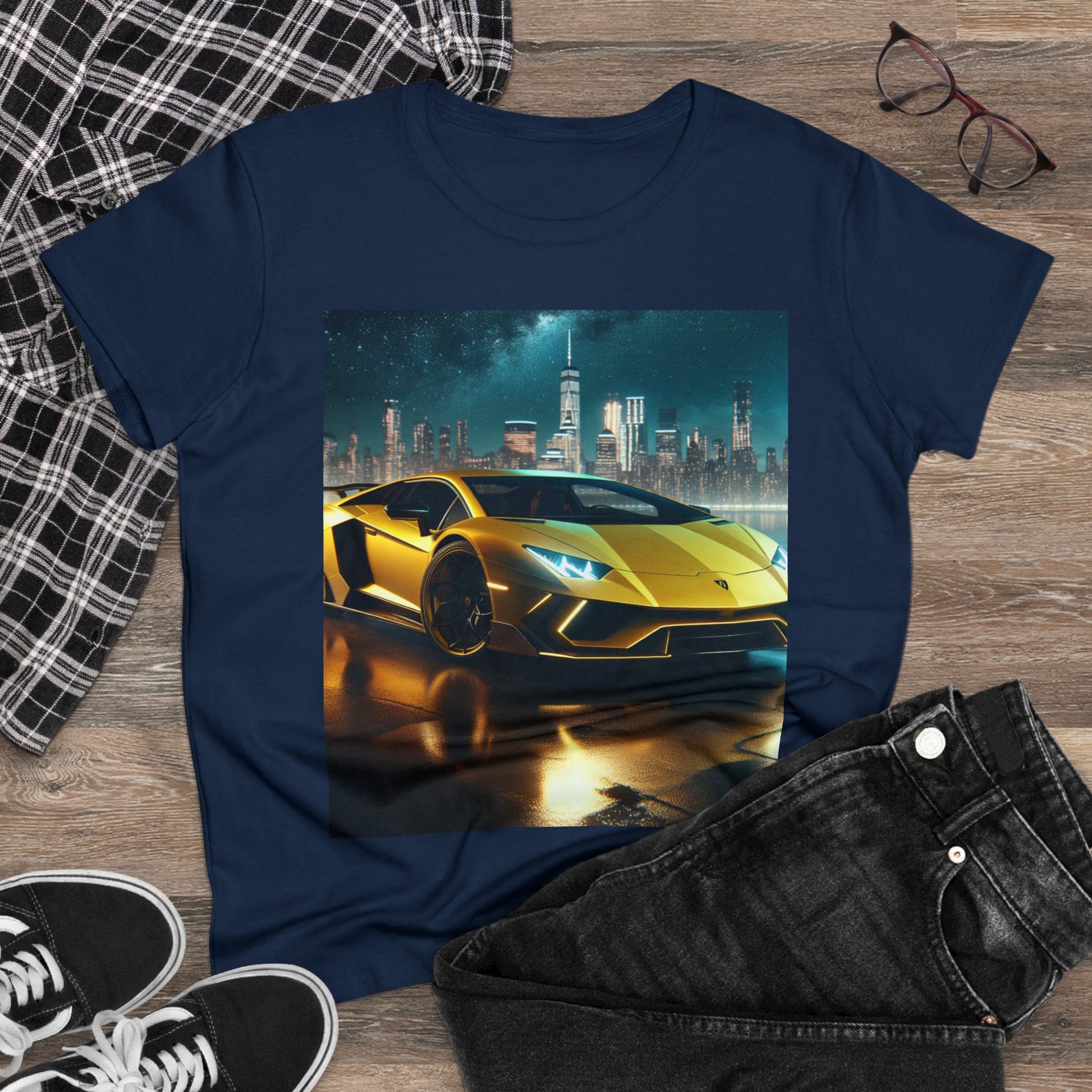 Yellow Lamborghini T-Shirt T-Shirt Printify   