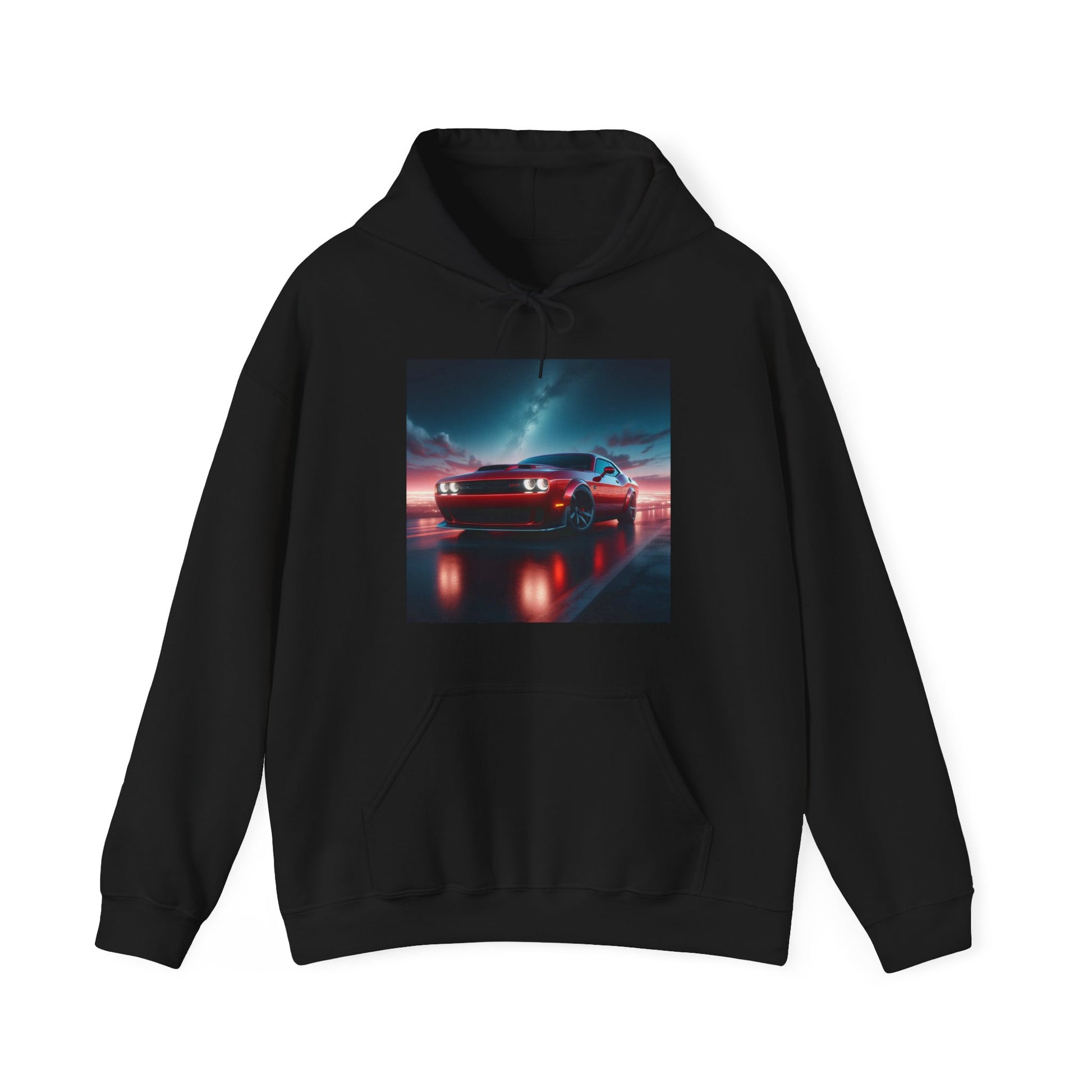 Red Challenger Hoodie Hoodie Printify Black S 