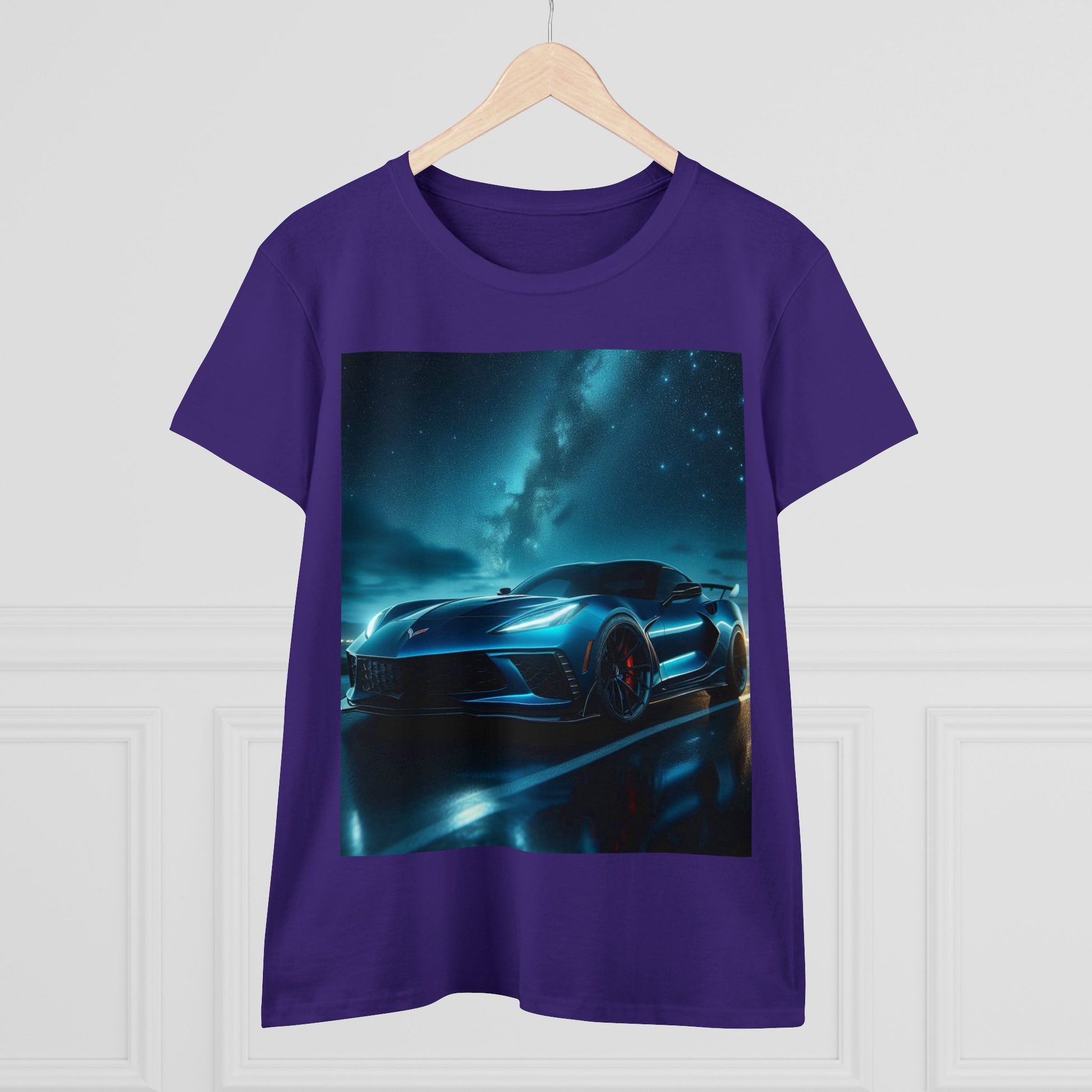 Blue Corvette T-Shirt T-Shirt Printify   