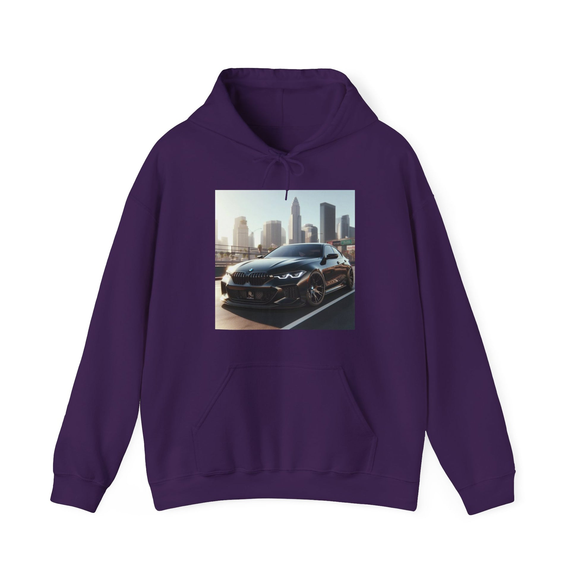 Black BMW Hoodie Hoodie Printify Purple S 