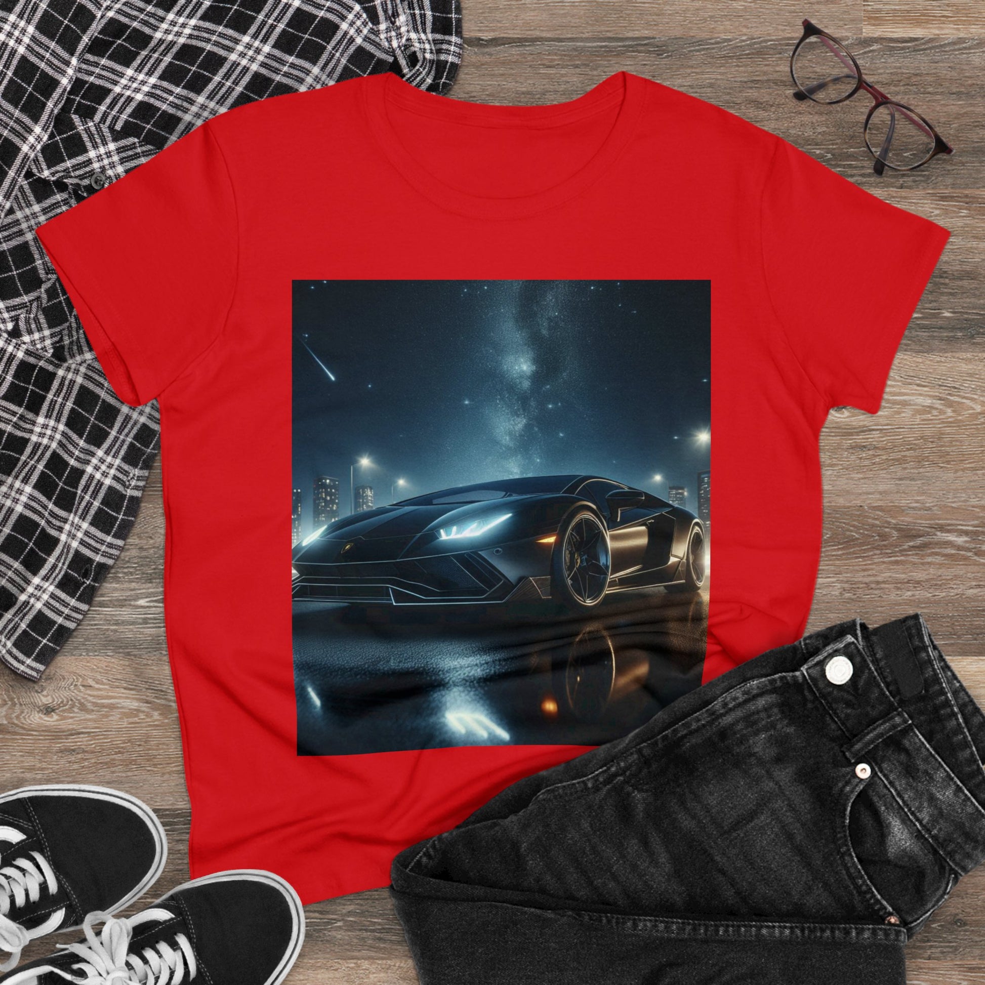 Black Lamborghini T-Shirt T-Shirt Printify   