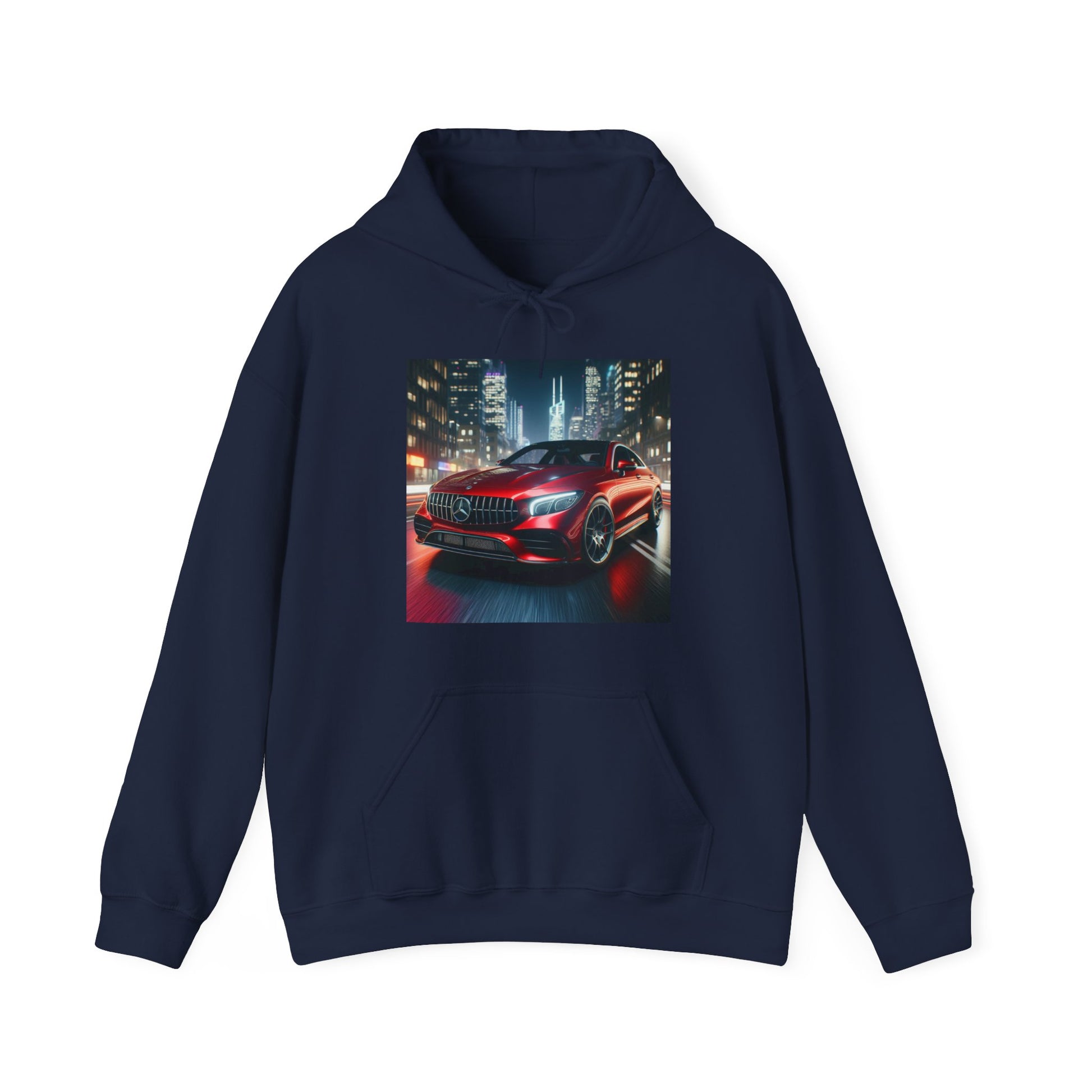 Red Mercedes Hoodie Hoodie Printify Navy S 