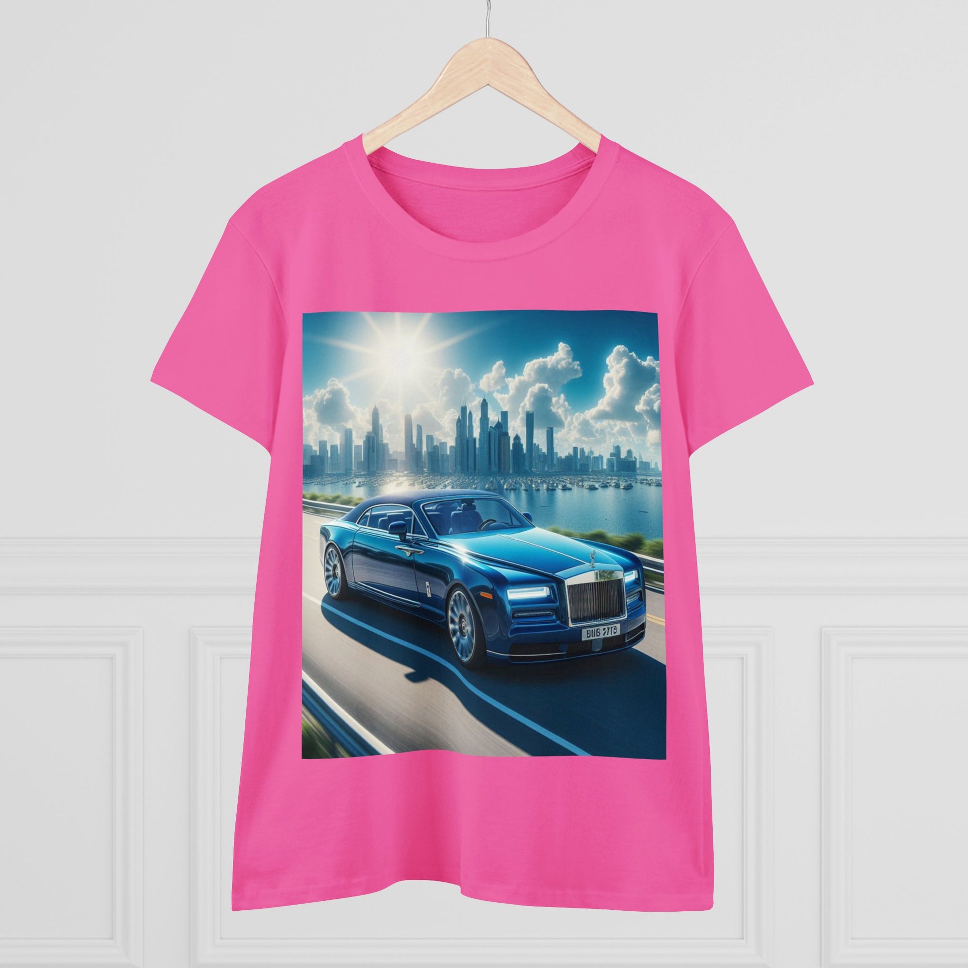 Blue Rolls Royce T-Shirt T-Shirt Printify   