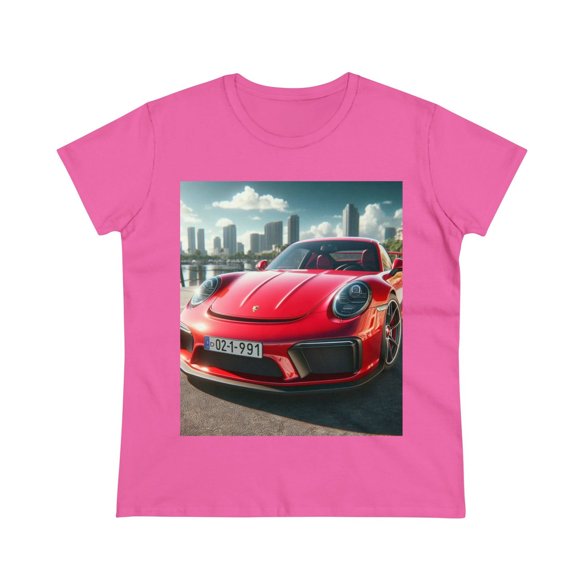 Red Porsche T-Shirt T-Shirt Printify Azalea S 