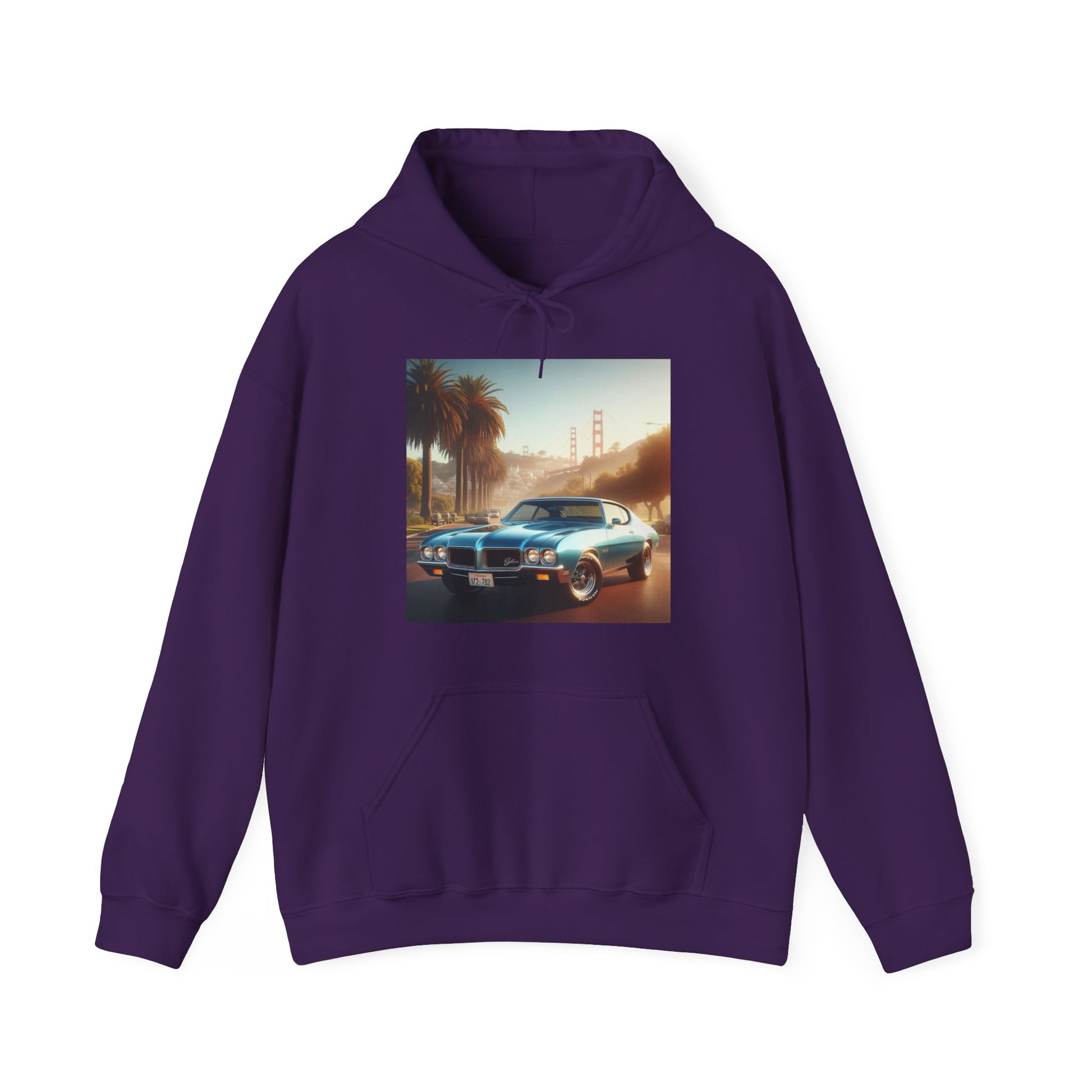 1972 Blue Buick Gran Sport Hoodie Hoodie Printify Purple S 