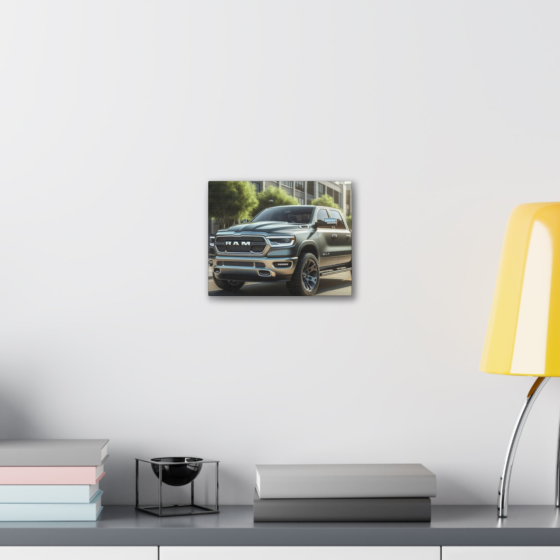 Gray Dodge Ram Canvas Canvas Printify 10" x 8" (Horizontal) 0.75'' 