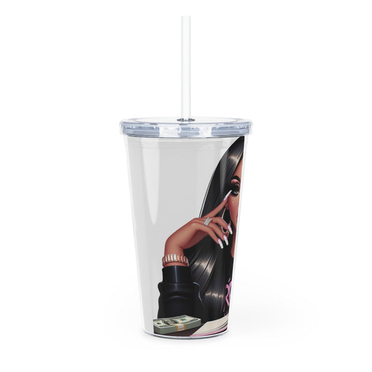 Thinking of a Plan Tumbler with Straw Mug Printify   
