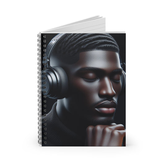 Music Vibes Spiral Notebook Paper products Printify   