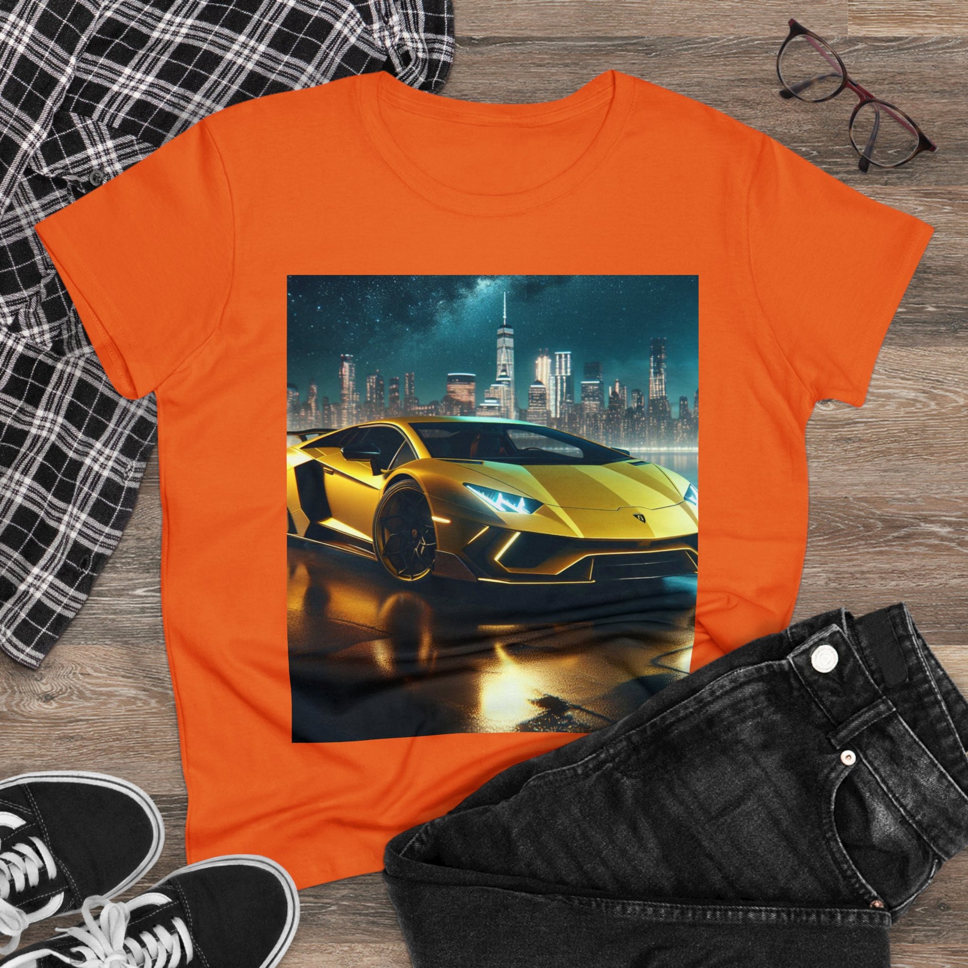 Yellow Lamborghini T-Shirt T-Shirt Printify   