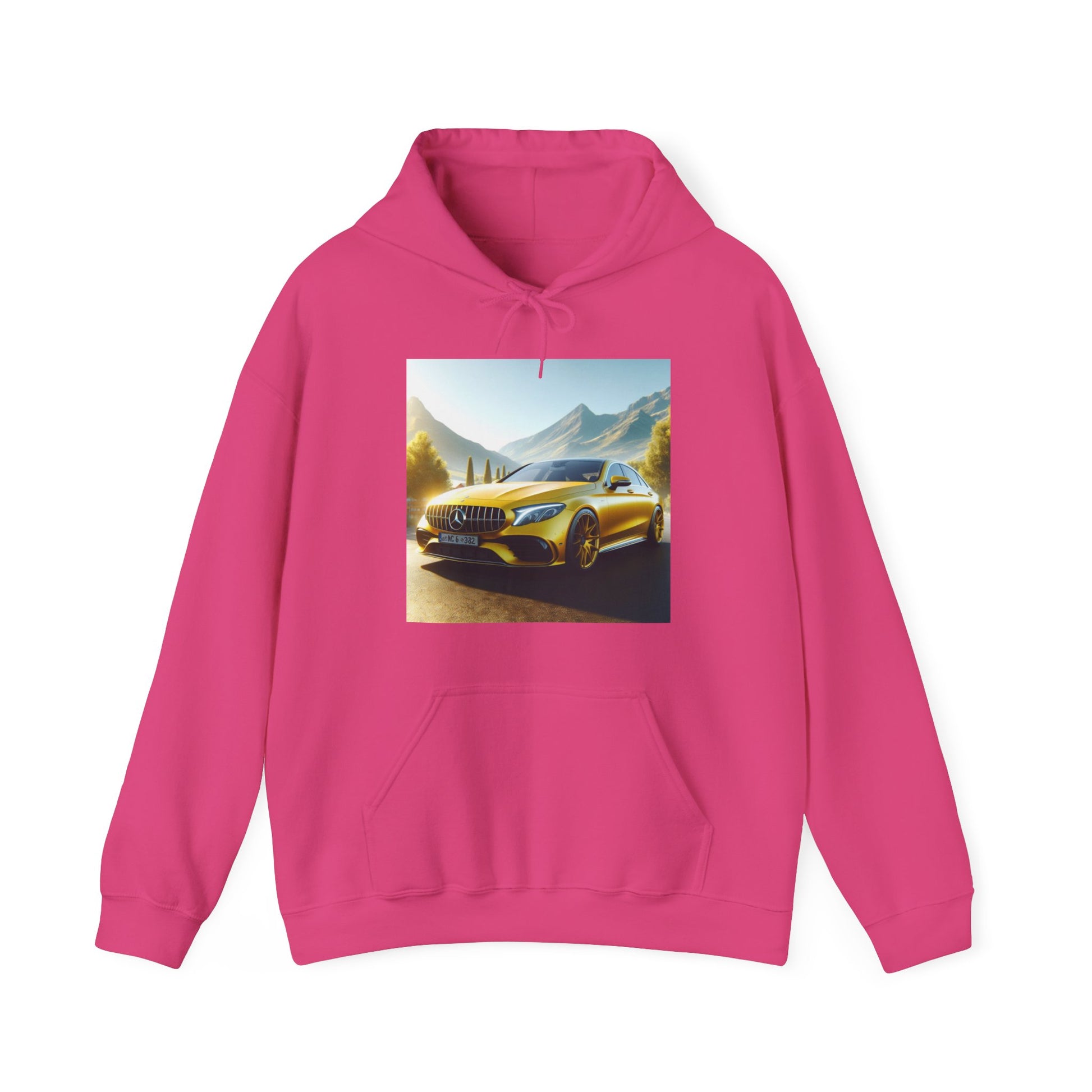 Yellow Mercedes Hoodie Hoodie Printify Heliconia S 