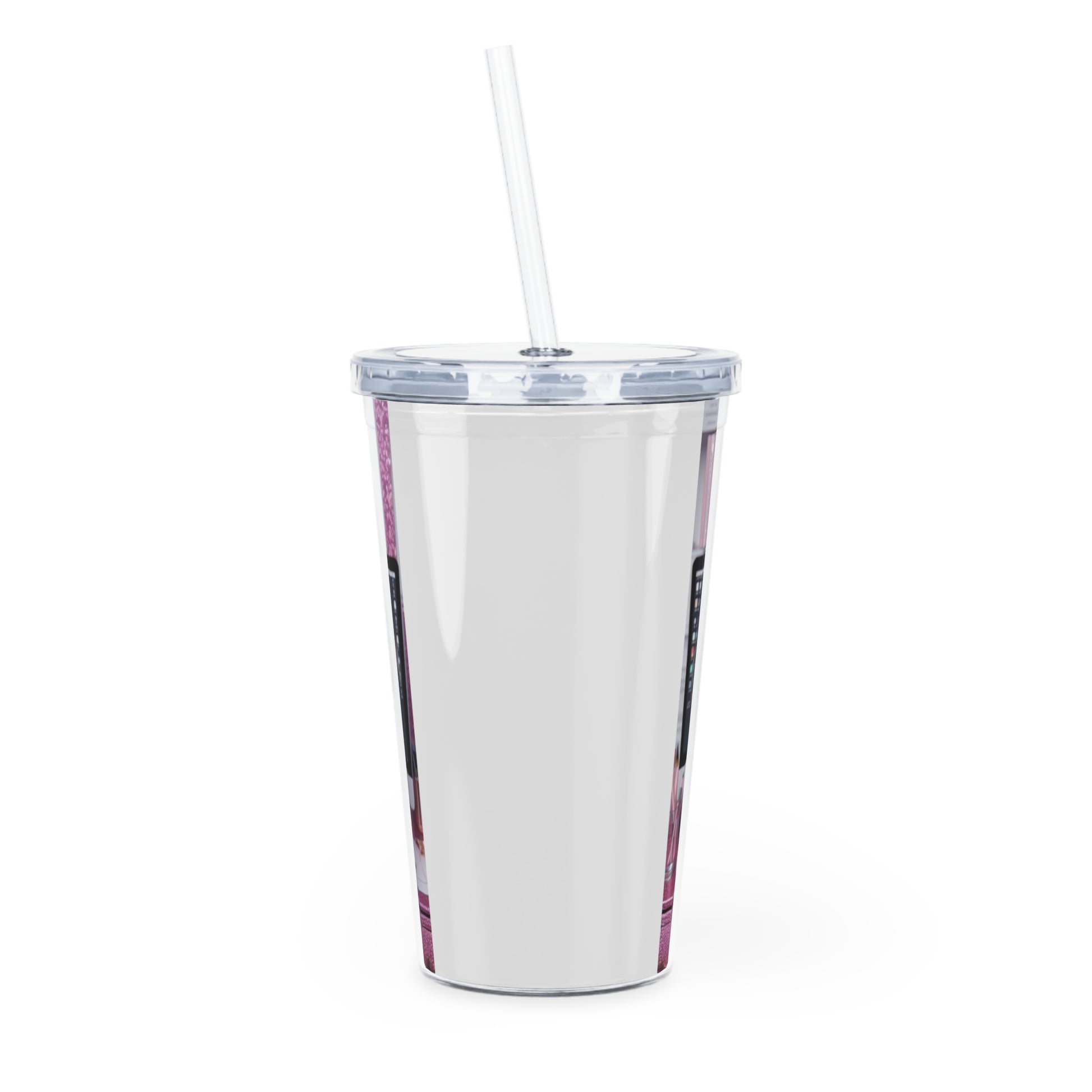 Pink Everything Tumbler with Straw Mug Printify   