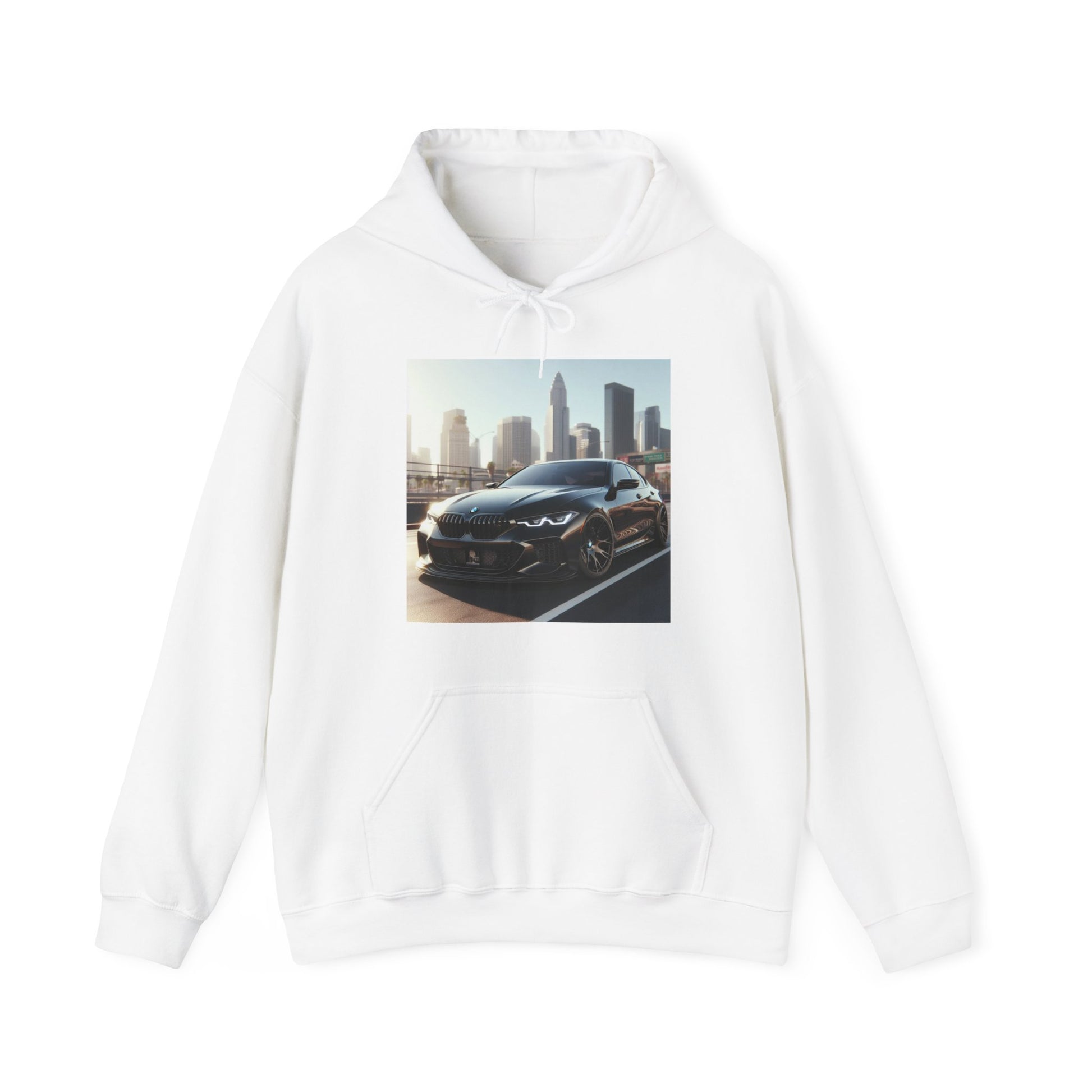 Black BMW Hoodie Hoodie Printify White S 