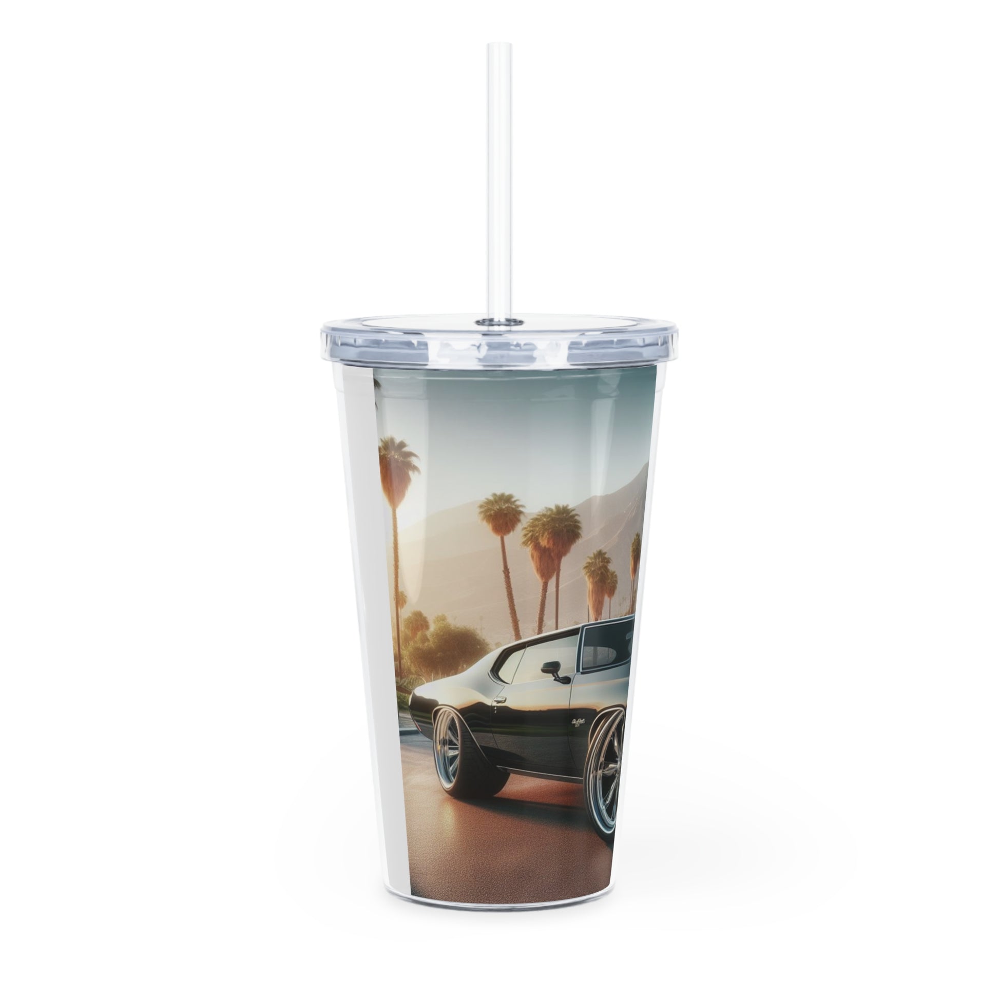 1972 Black Buick Gran Sport Tumbler with Straw Mug Printify   