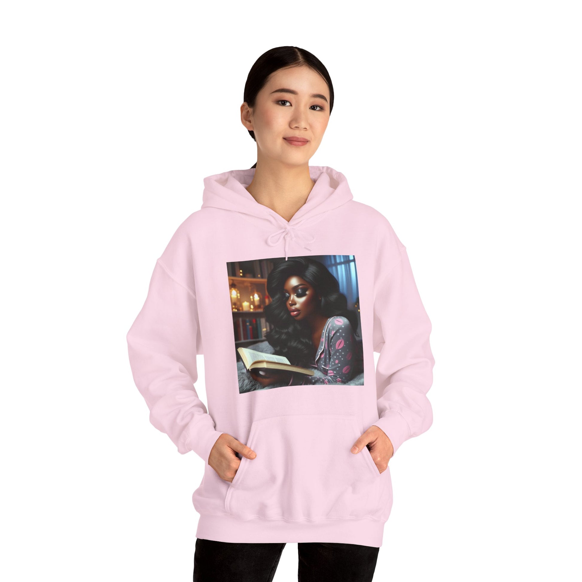 Late Night Book Hoodie Hoodie Printify   