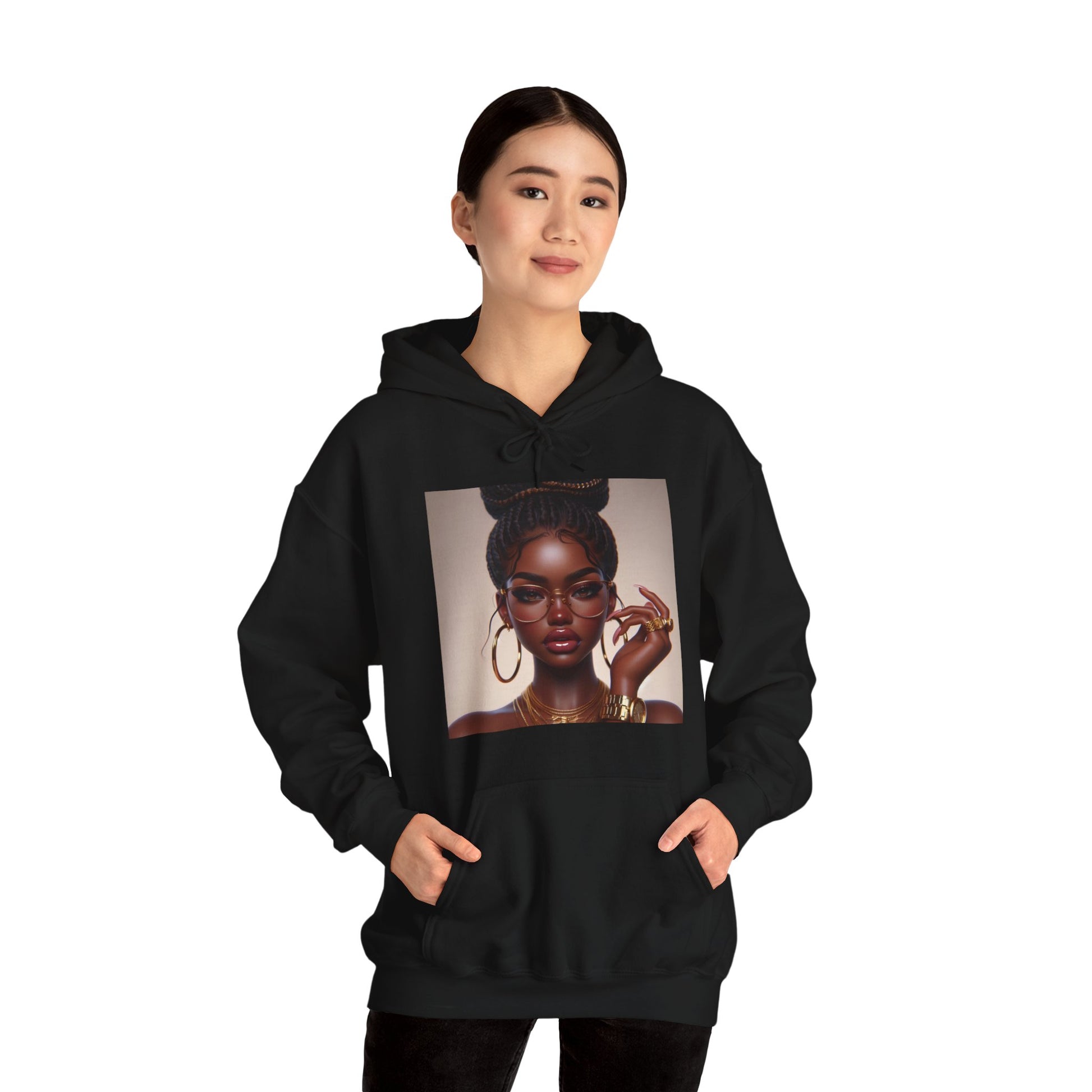 Chocolate Gold Hoodie Hoodie Printify   