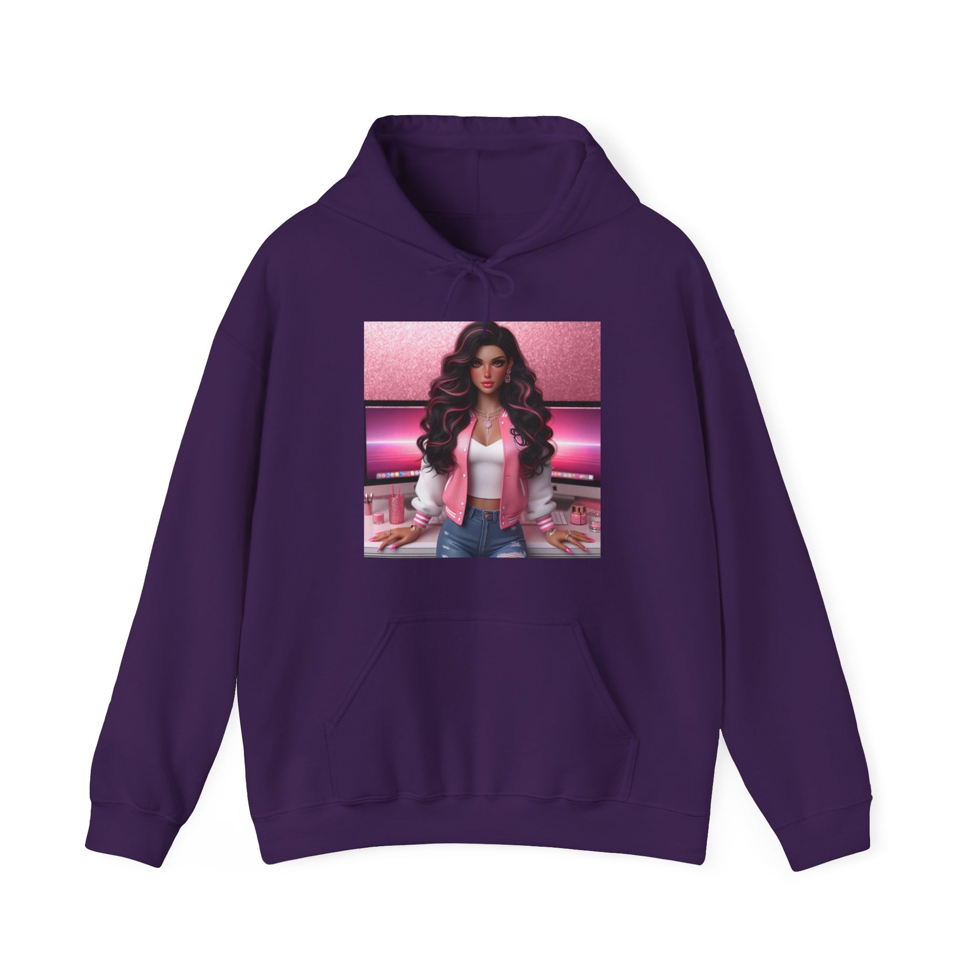 Pink Everything Hoodie Hoodie Printify Purple S 