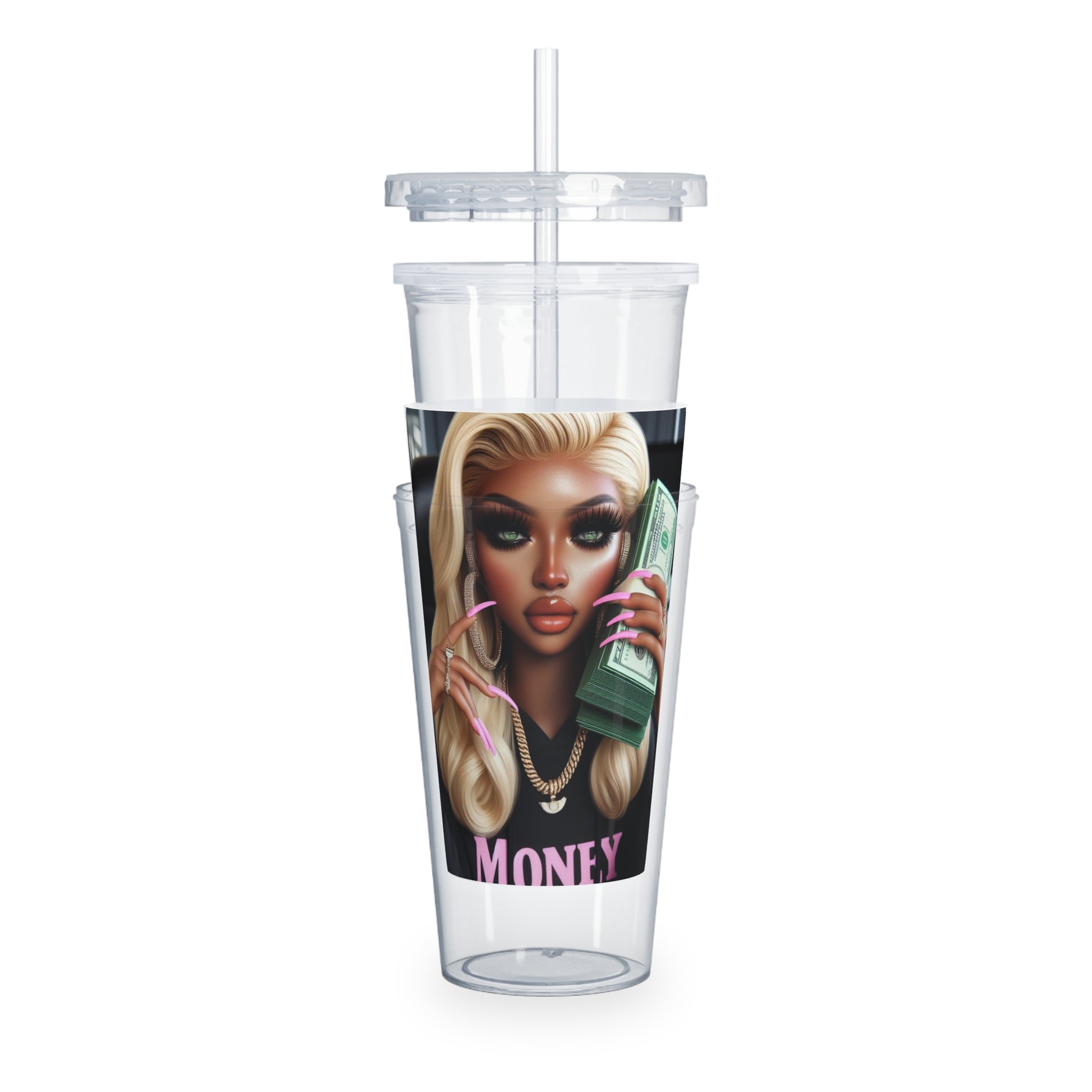 Money Tumbler with Straw Mug Printify   