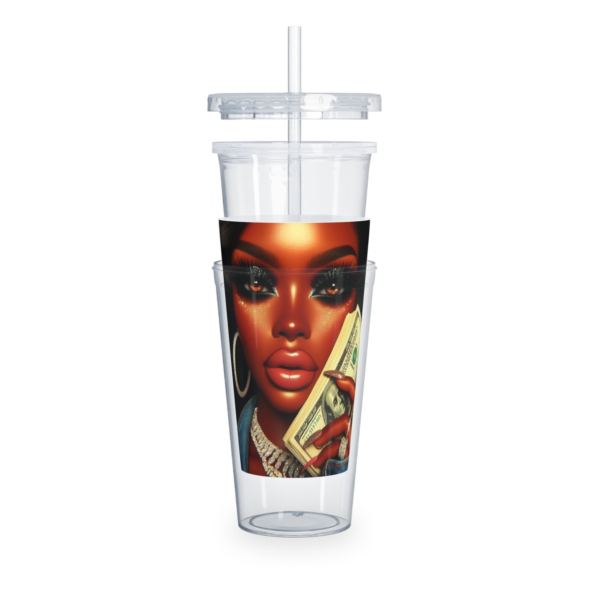 Money Talks Tumbler with Straw Mug Printify   