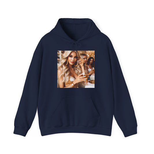 Wine Down Hoodie Hoodie Printify Navy S 
