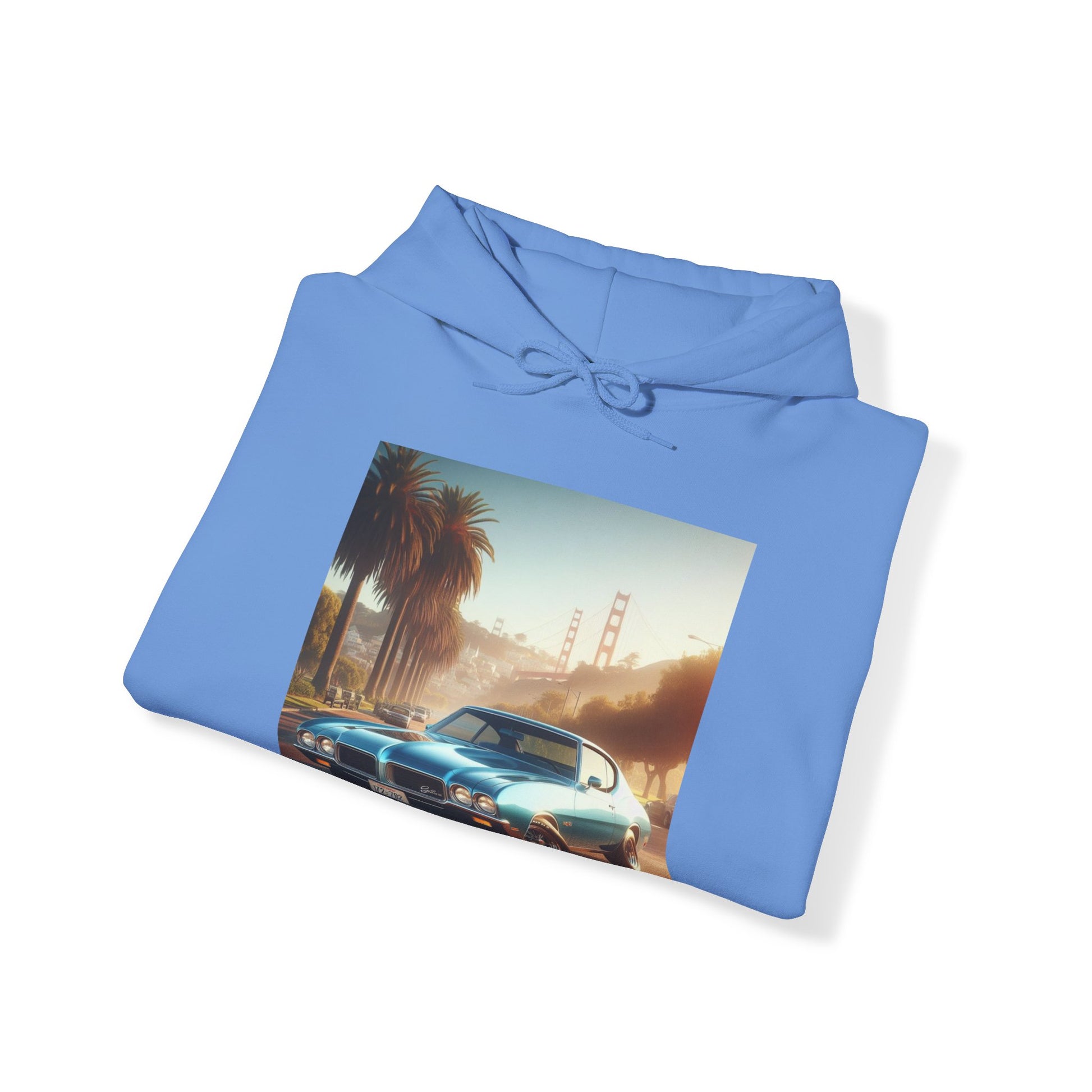 1972 Blue Buick Gran Sport Hoodie Hoodie Printify   