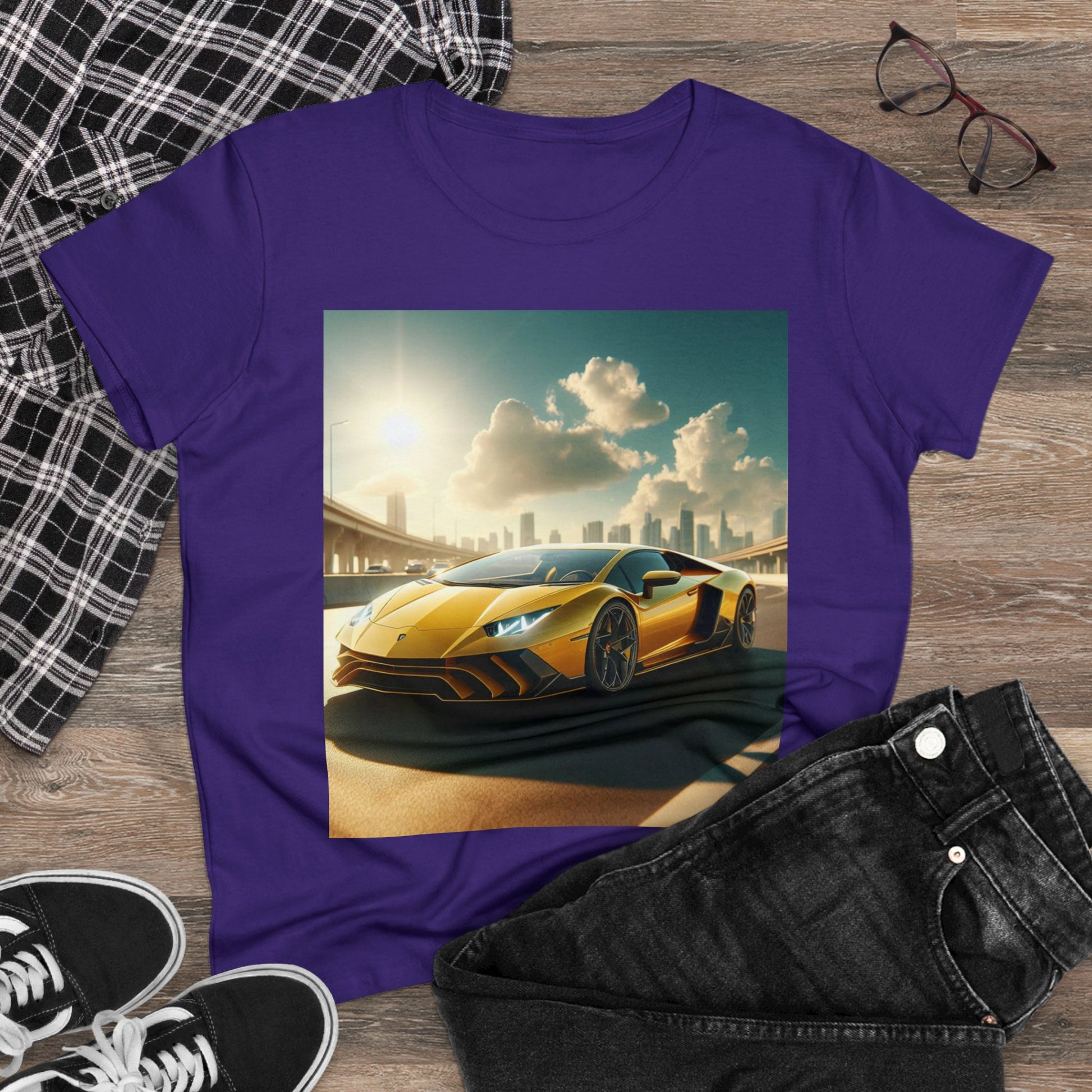 Yellow Lamborghini T-Shirt T-Shirt Printify   