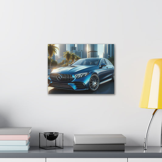 Blue Mercedes Canvas Canvas Printify 16″ x 12″ (Horizontal) 0.75'' 