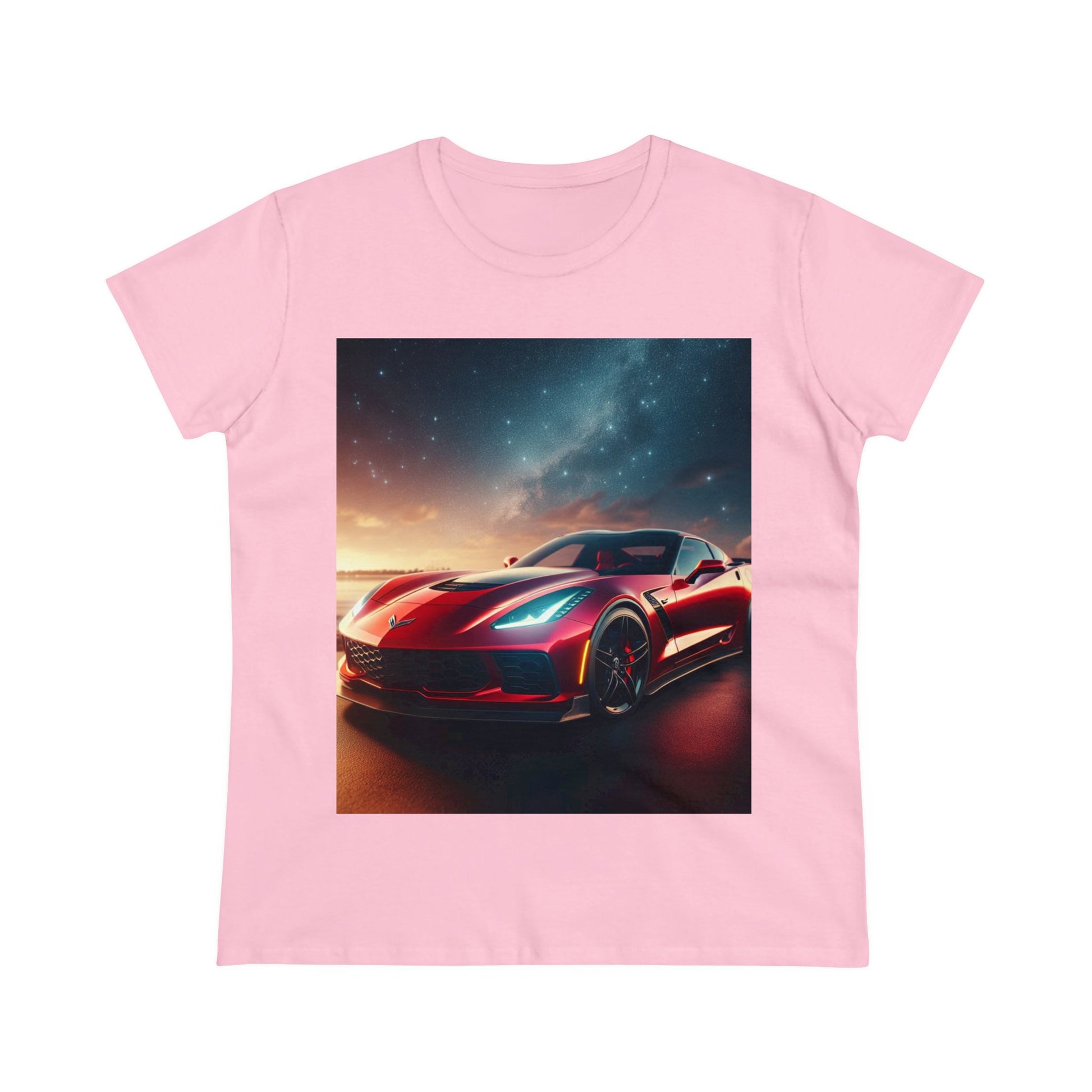 Red Corvette T-Shirt T-Shirt Printify Light Pink S 