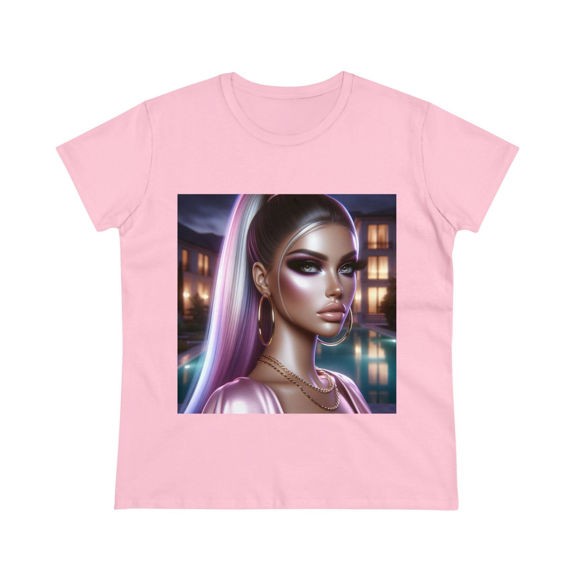 Pink at Night T-Shirt T-Shirt Printify Light Pink S 