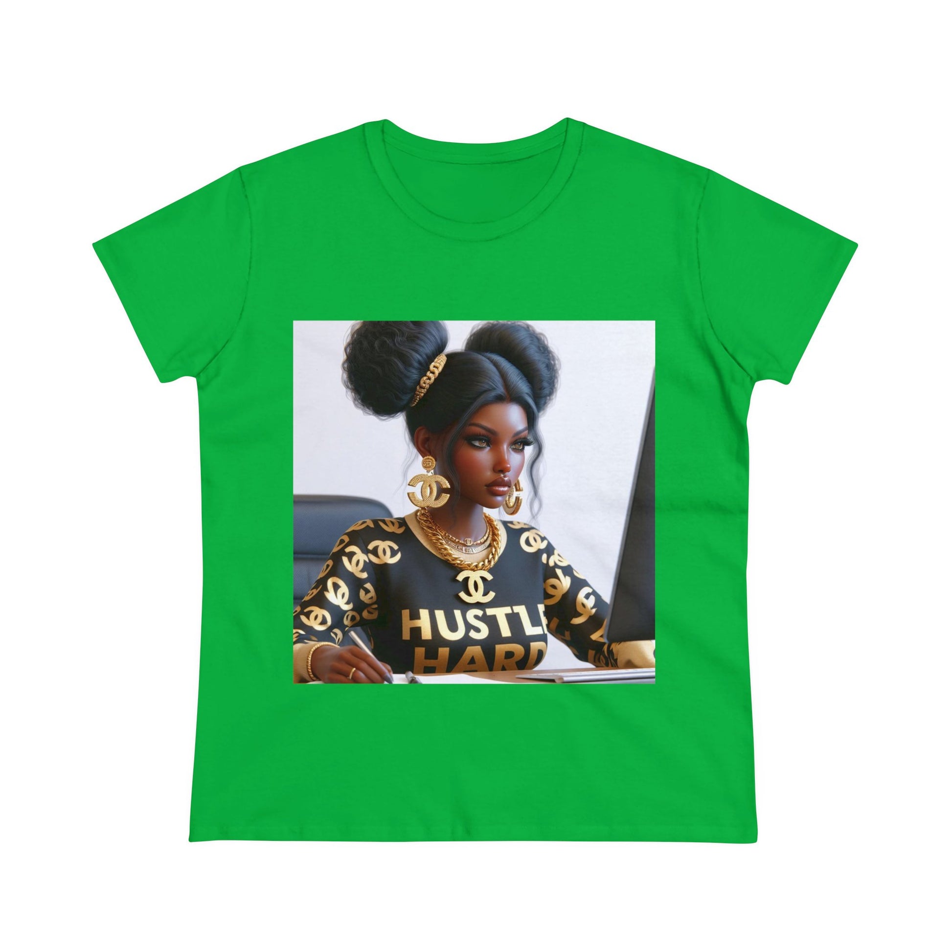 Hustle Hard T-Shirt T-Shirt Printify Irish Green S 