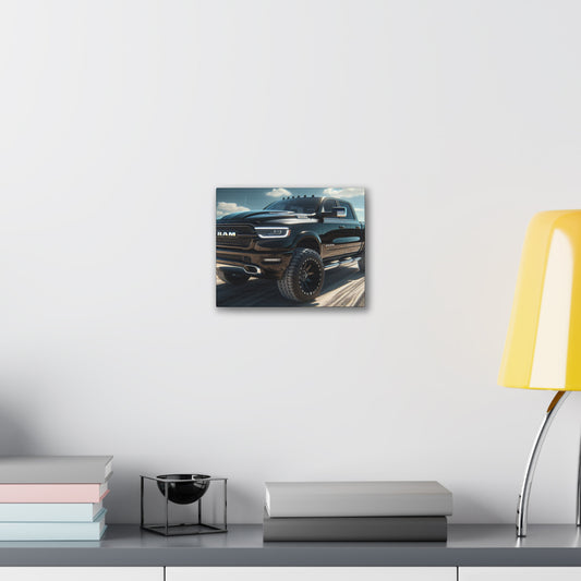 Black Dodge Ram Canvas Canvas Printify 10" x 8" (Horizontal) 0.75'' 